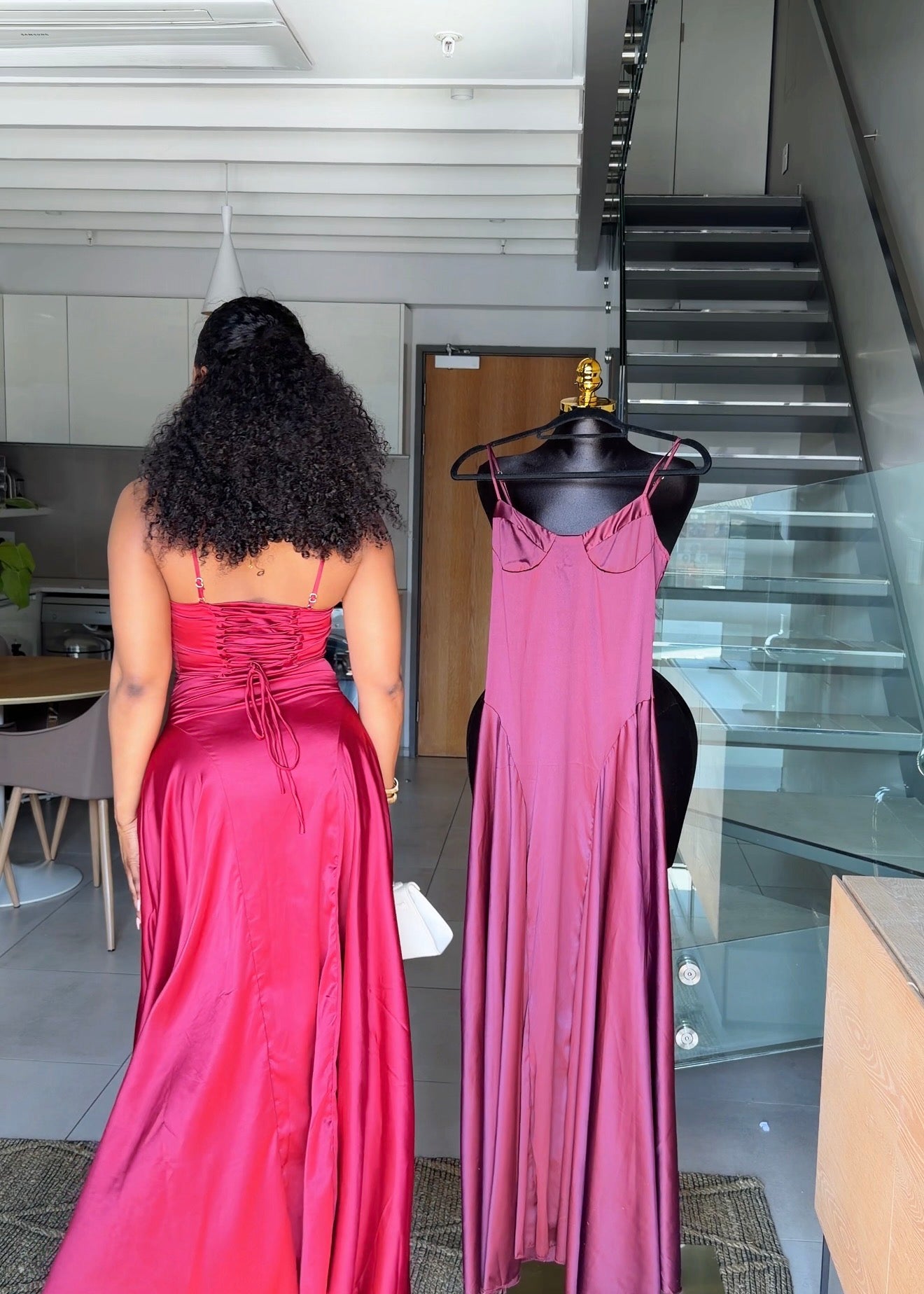 Vivienne Satin Corset Maxi Dress