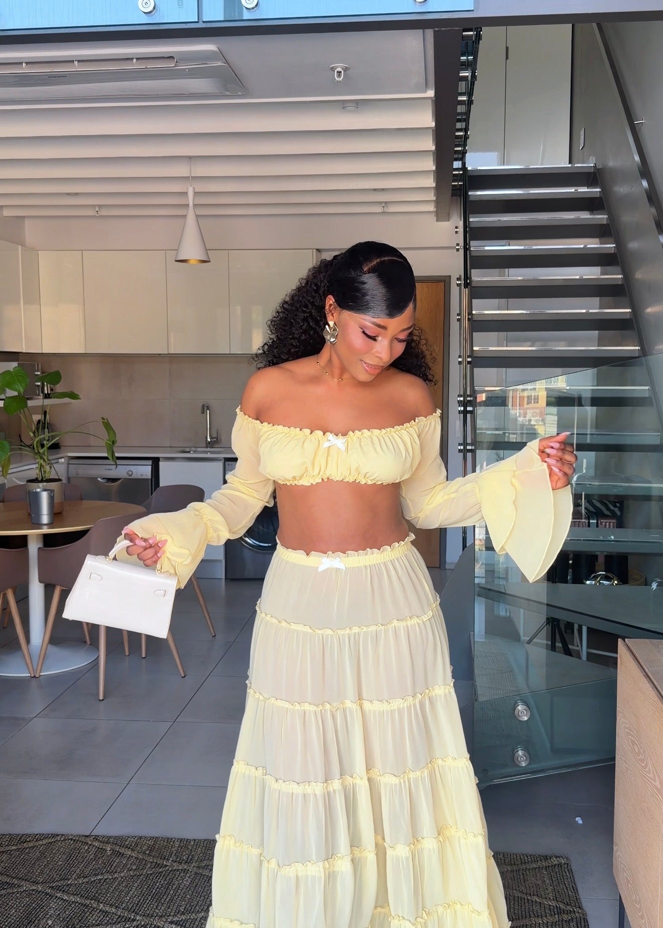 Isla Ivory Two-Piece Maxi Set