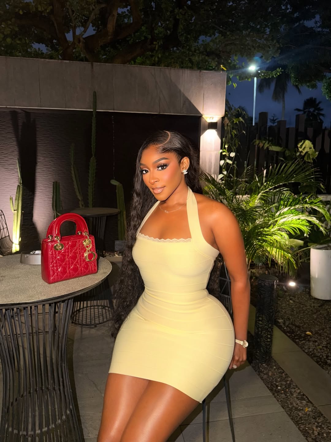 Sorella Bandage Halter Mini Dress