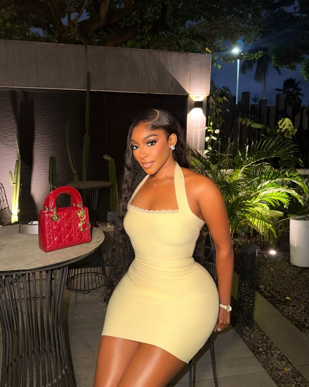 Sorella Bandage Halter Mini Dress