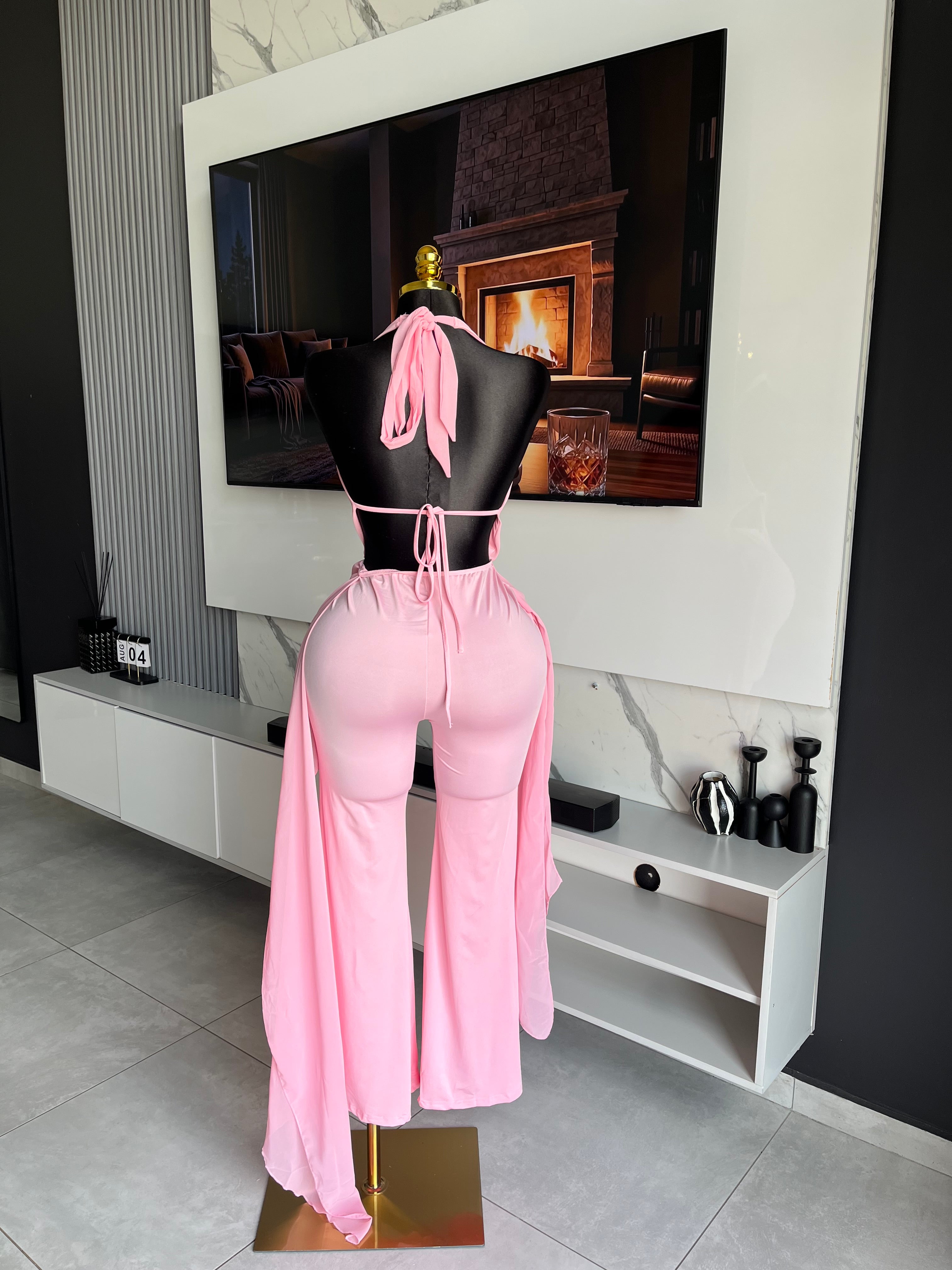 Amy Draped Wide Leg Jumpsuit