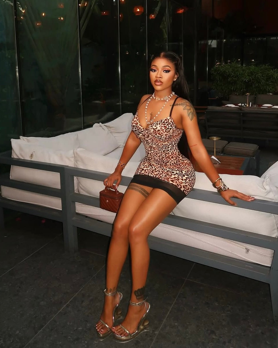 Savannah Leopard Mini Dress