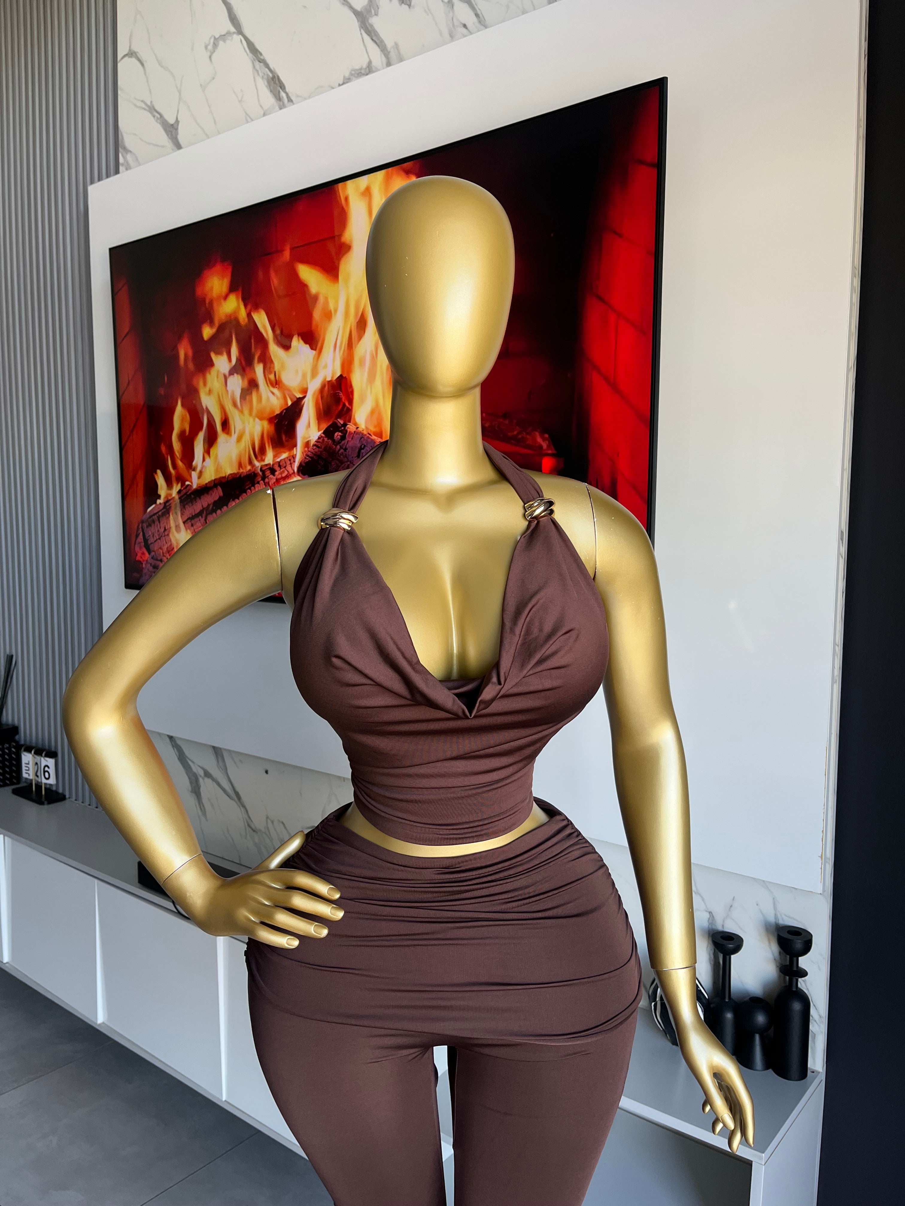 Vitals Plunge Capri Set