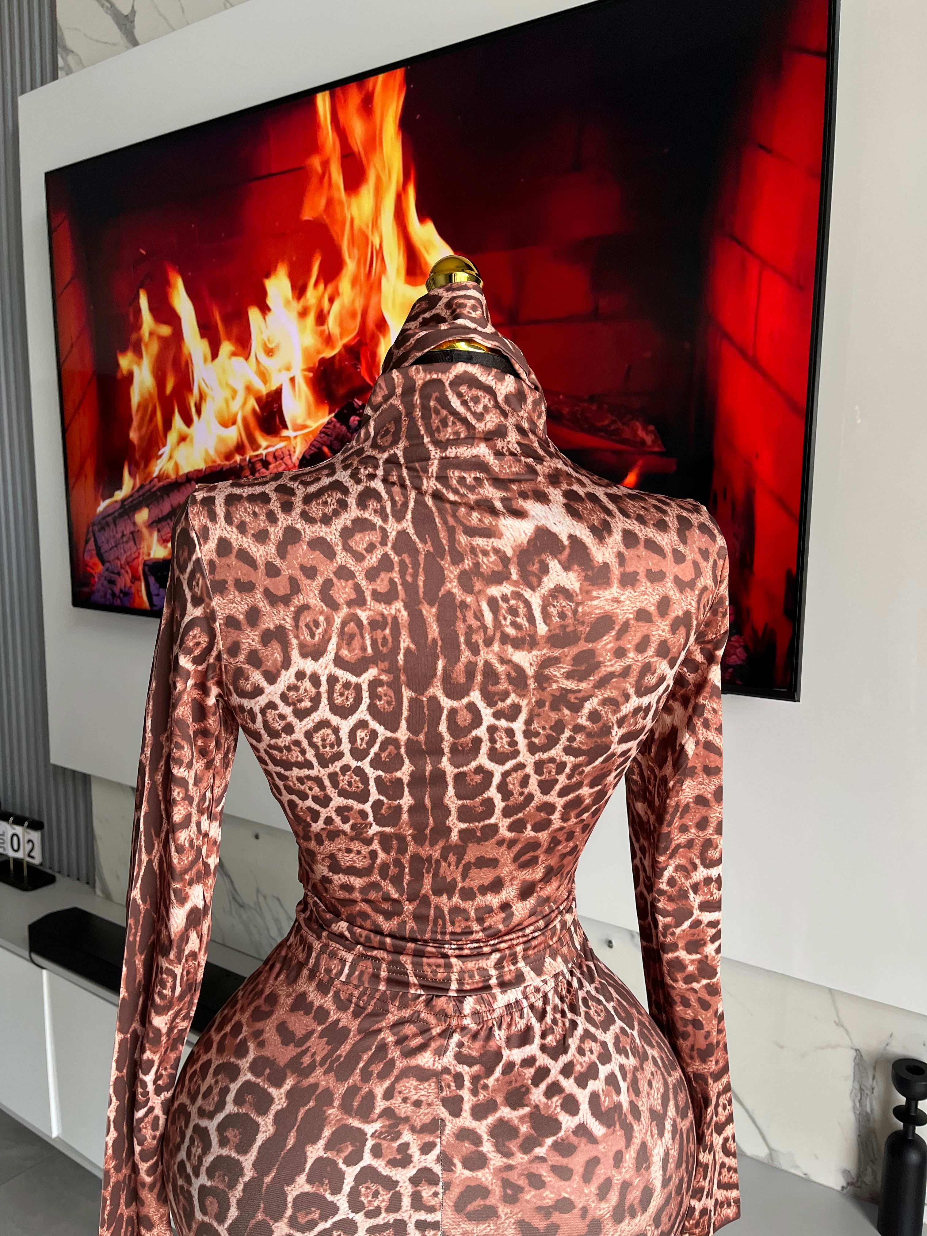 Delilah Leopard Print Pant Set