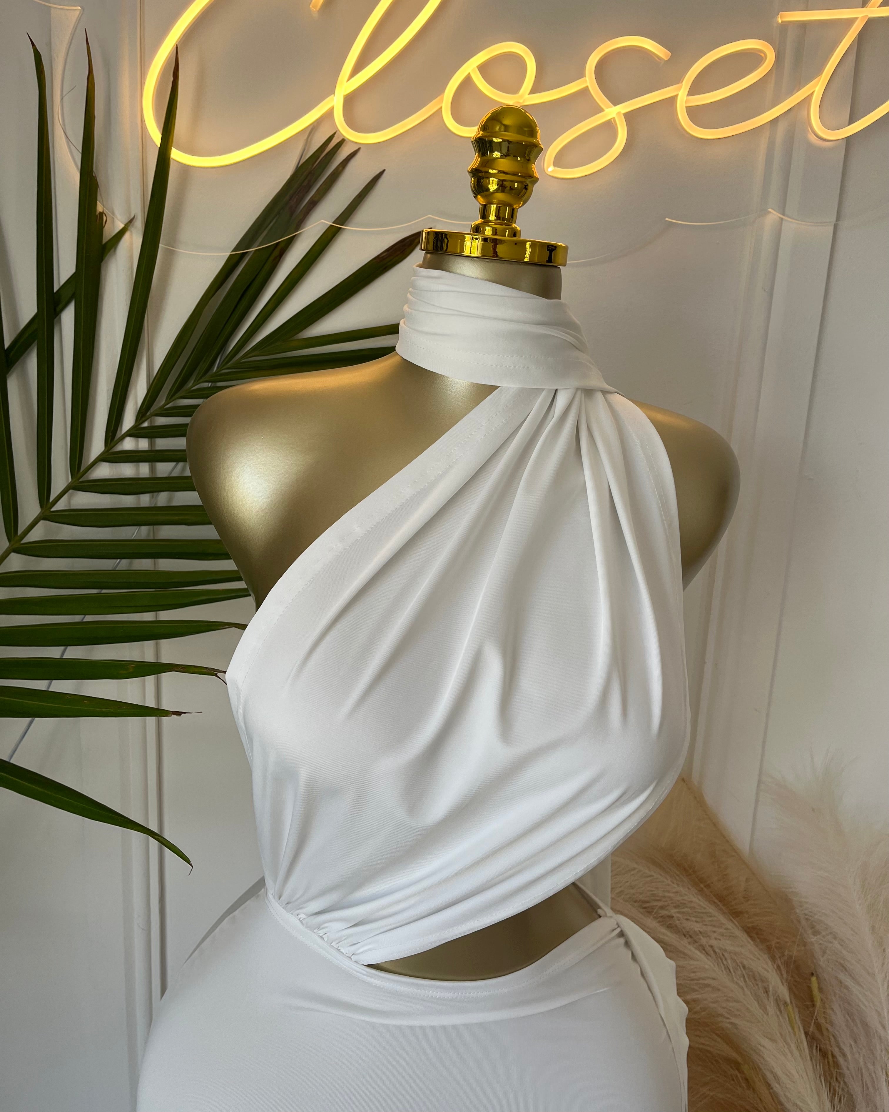 Diva White Cut-Out Mini Dress