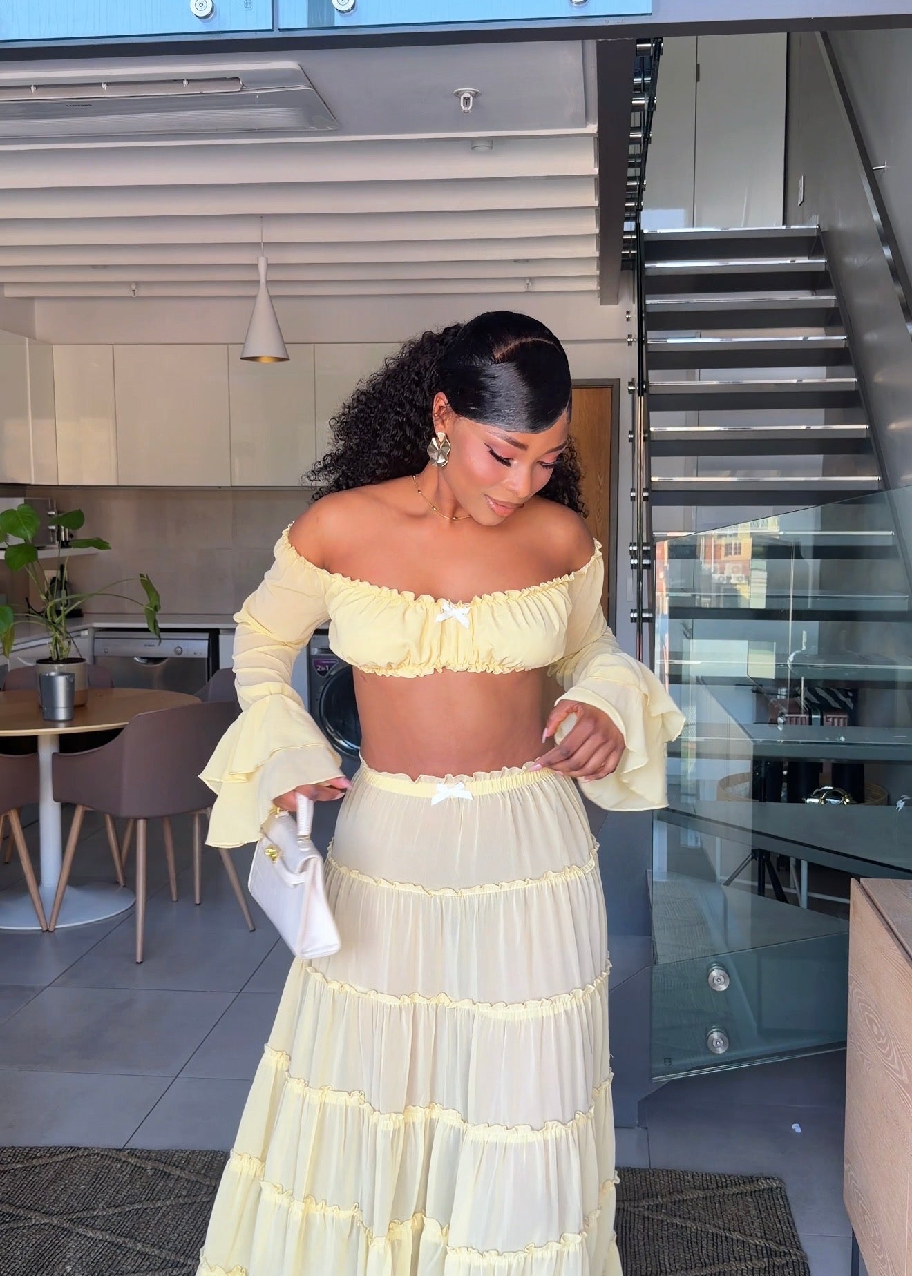 Isla Ivory Two-Piece Maxi Set