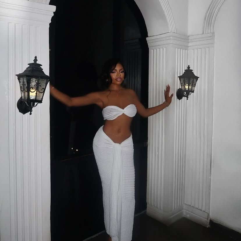 Luciana Drape Skirt Set