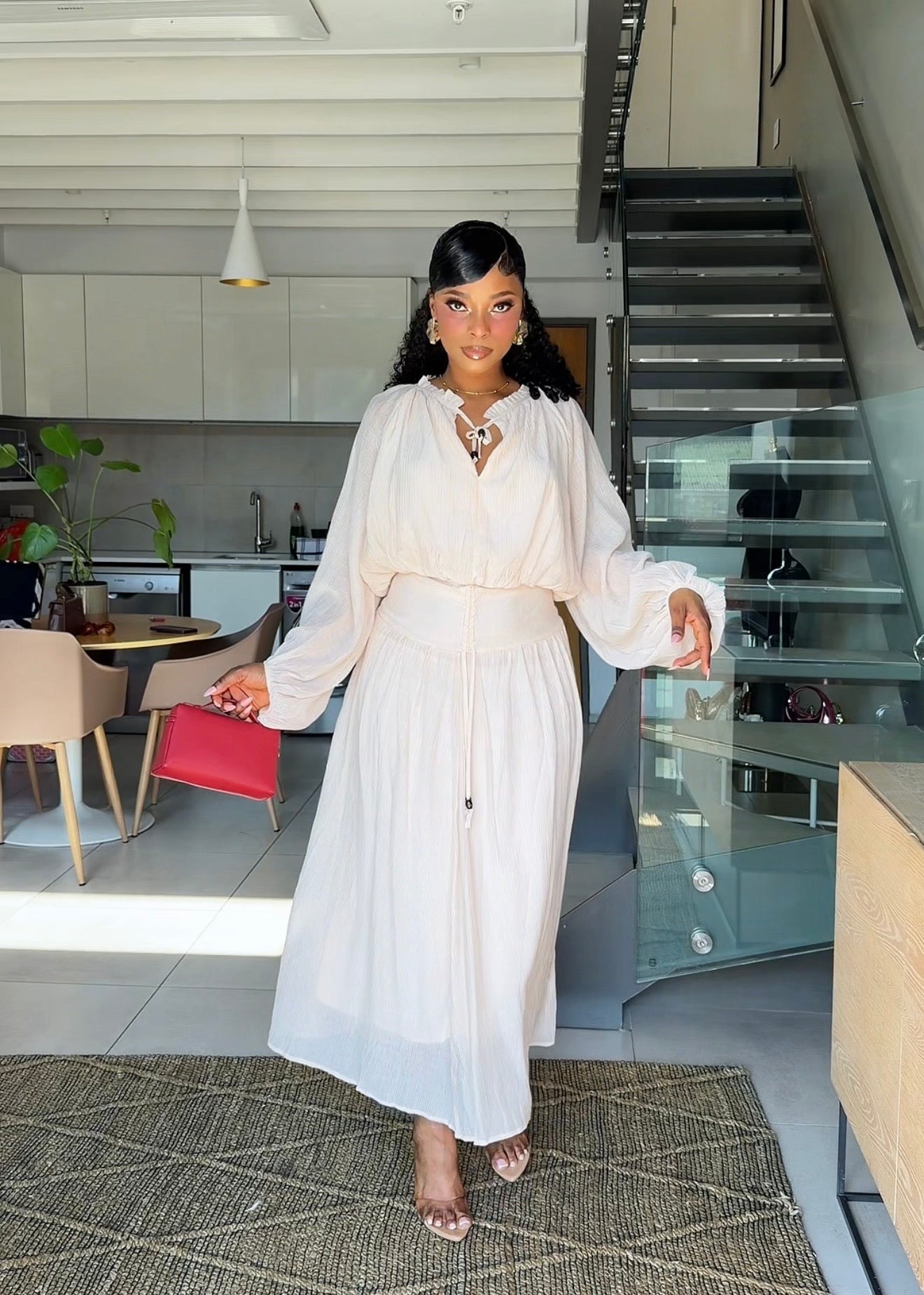 Arielle Cream Two-Piece Maxi Skirt Set