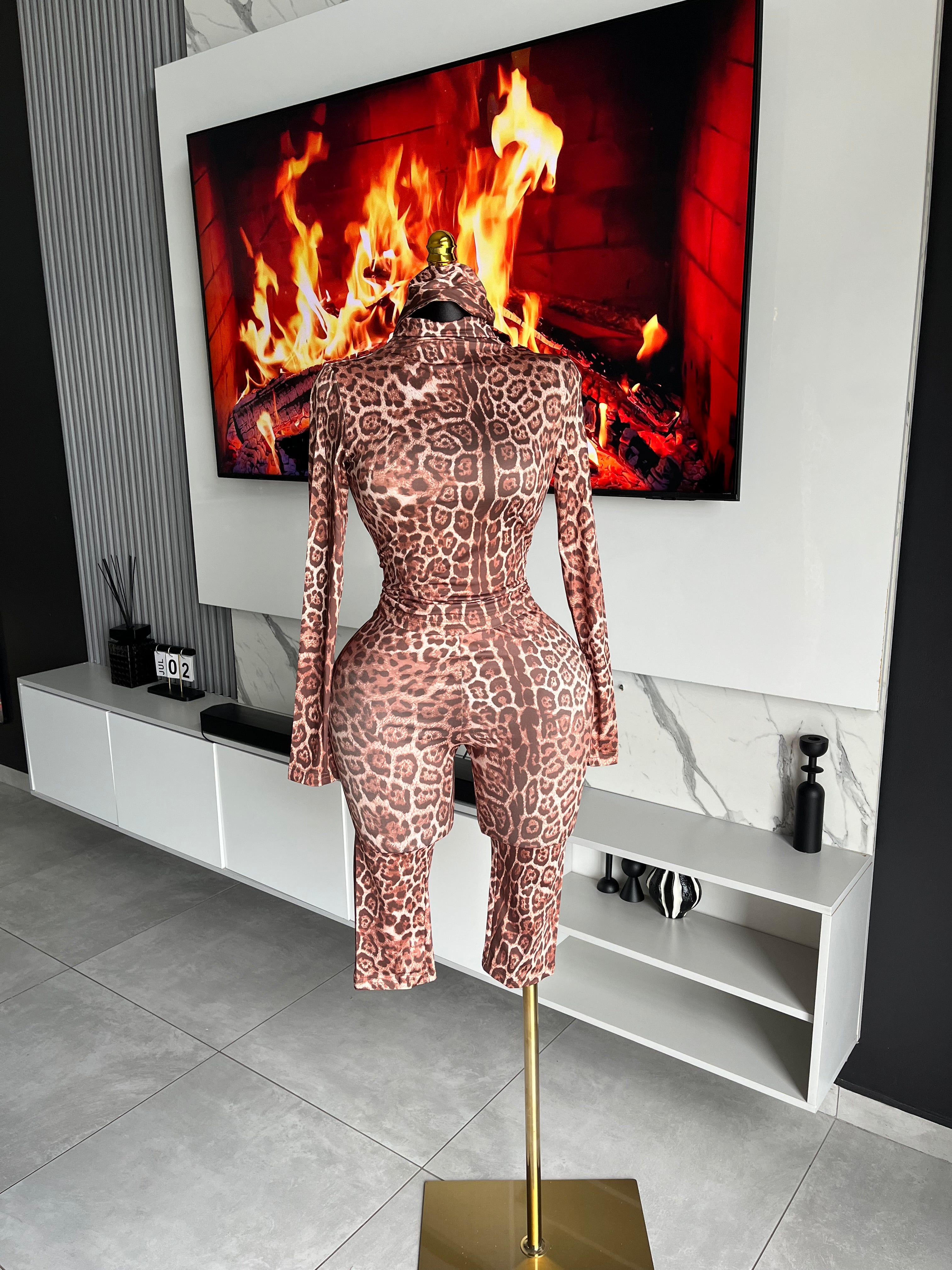 Delilah Leopard Print Pant Set