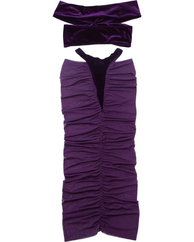 Kiaro Sheer Ruched Skirt Set