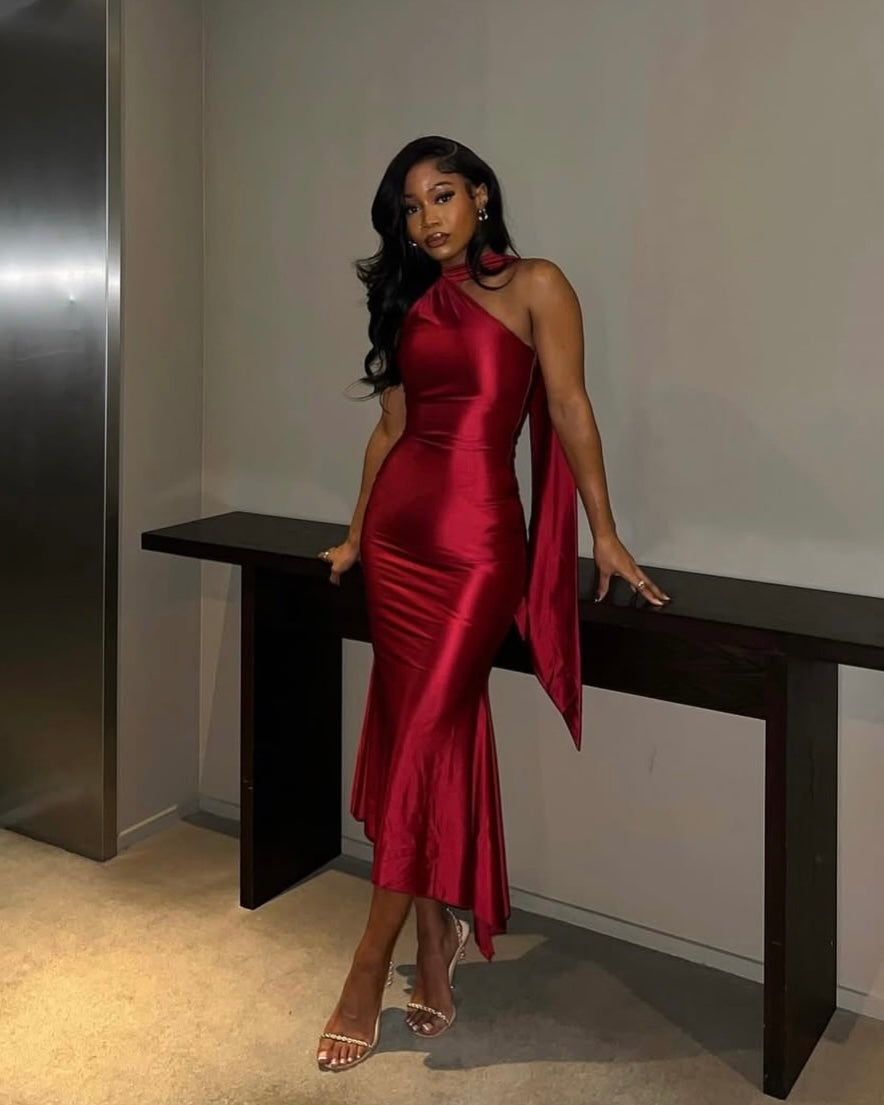 Reign Satin One Midi Dress