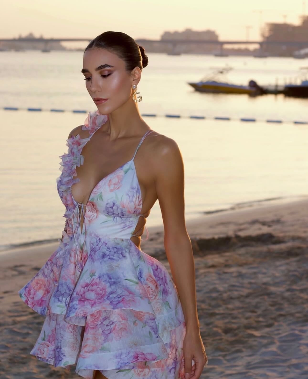 Coralie Floral Ruffle Mini Dress
