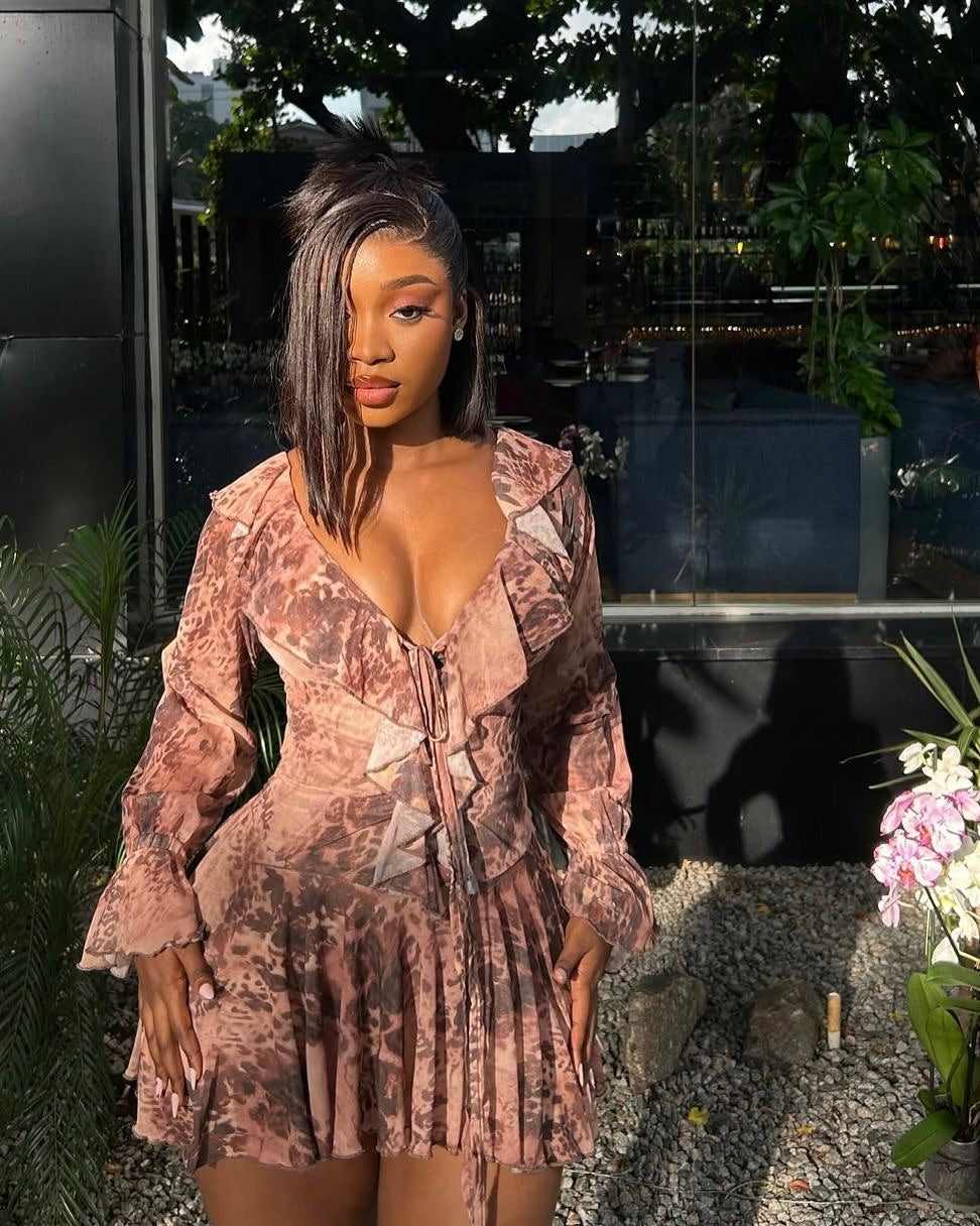 Claira Ruffle Mini Dress