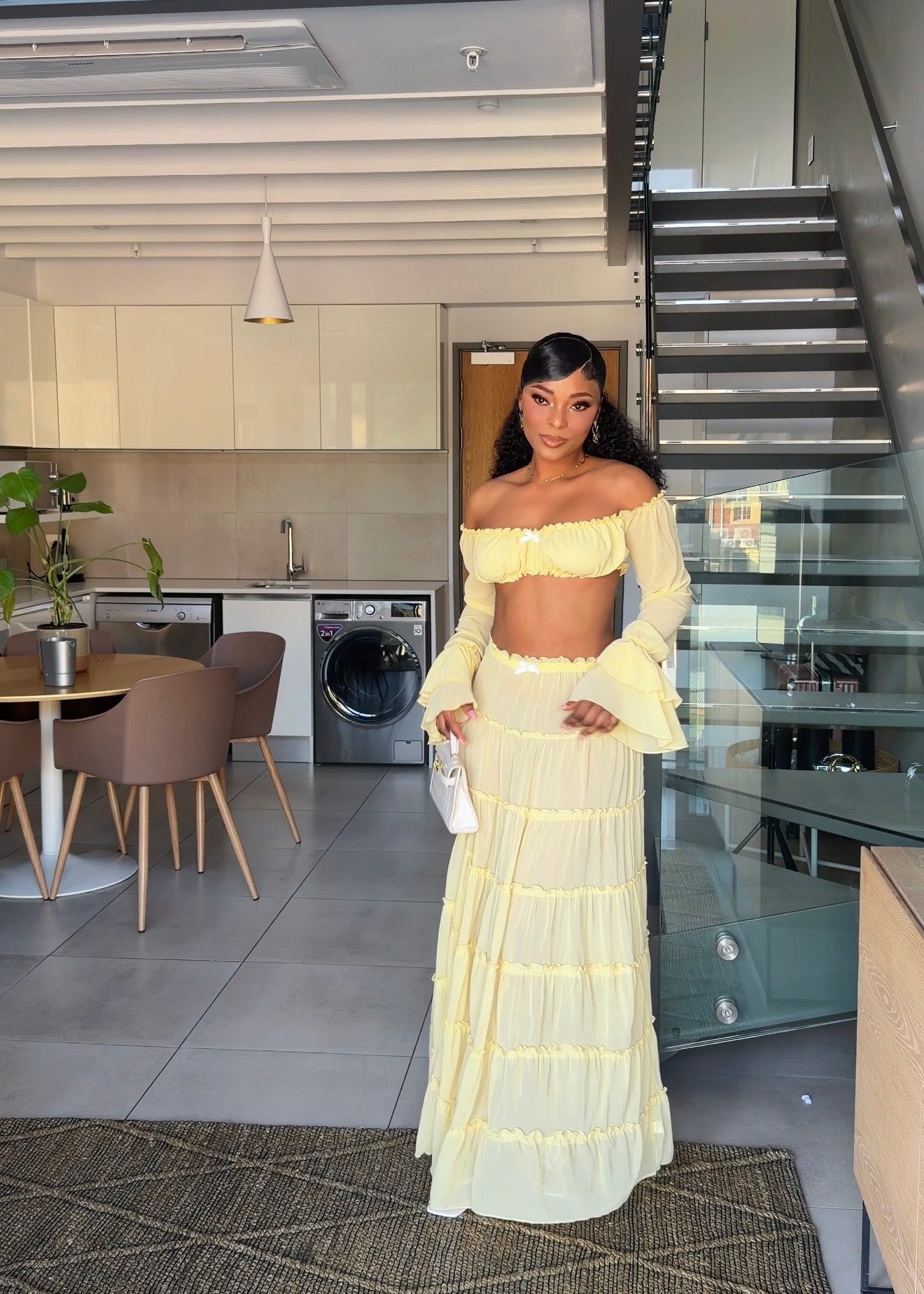 Isla Ivory Two-Piece Maxi Set