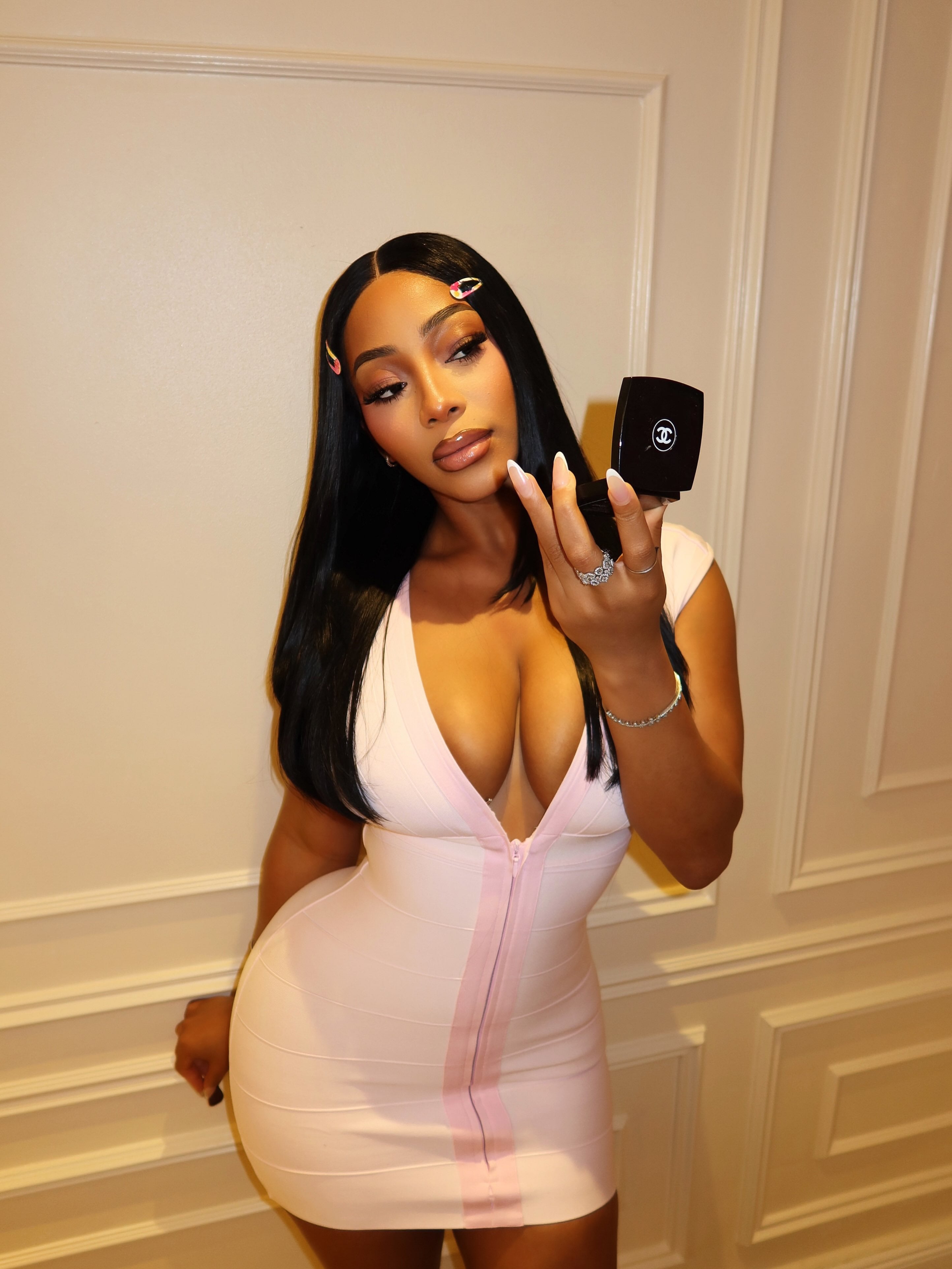 Alessia Bandage Mini Dress Pink