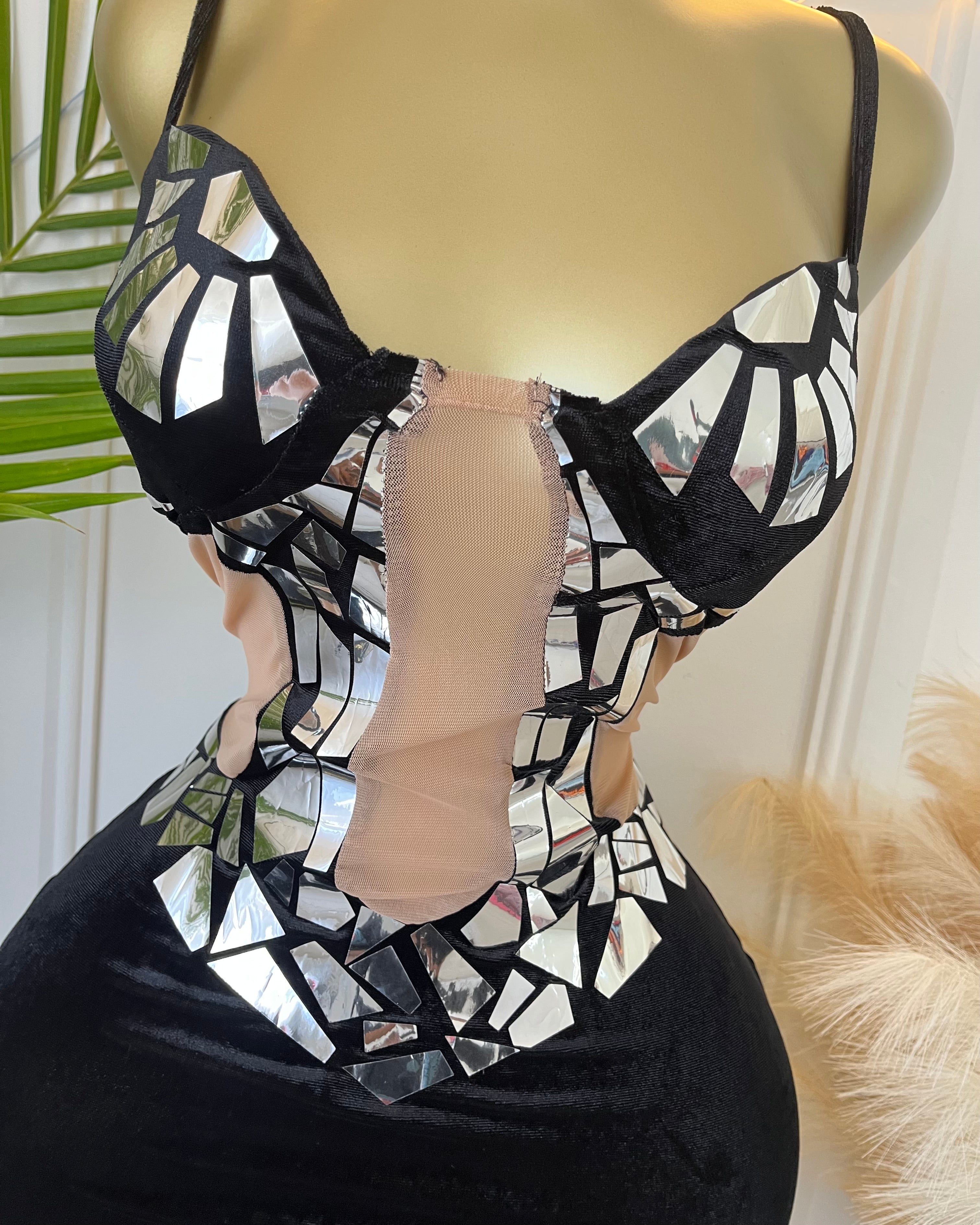 Natalee Mirror Cut-Out Maxi Dress