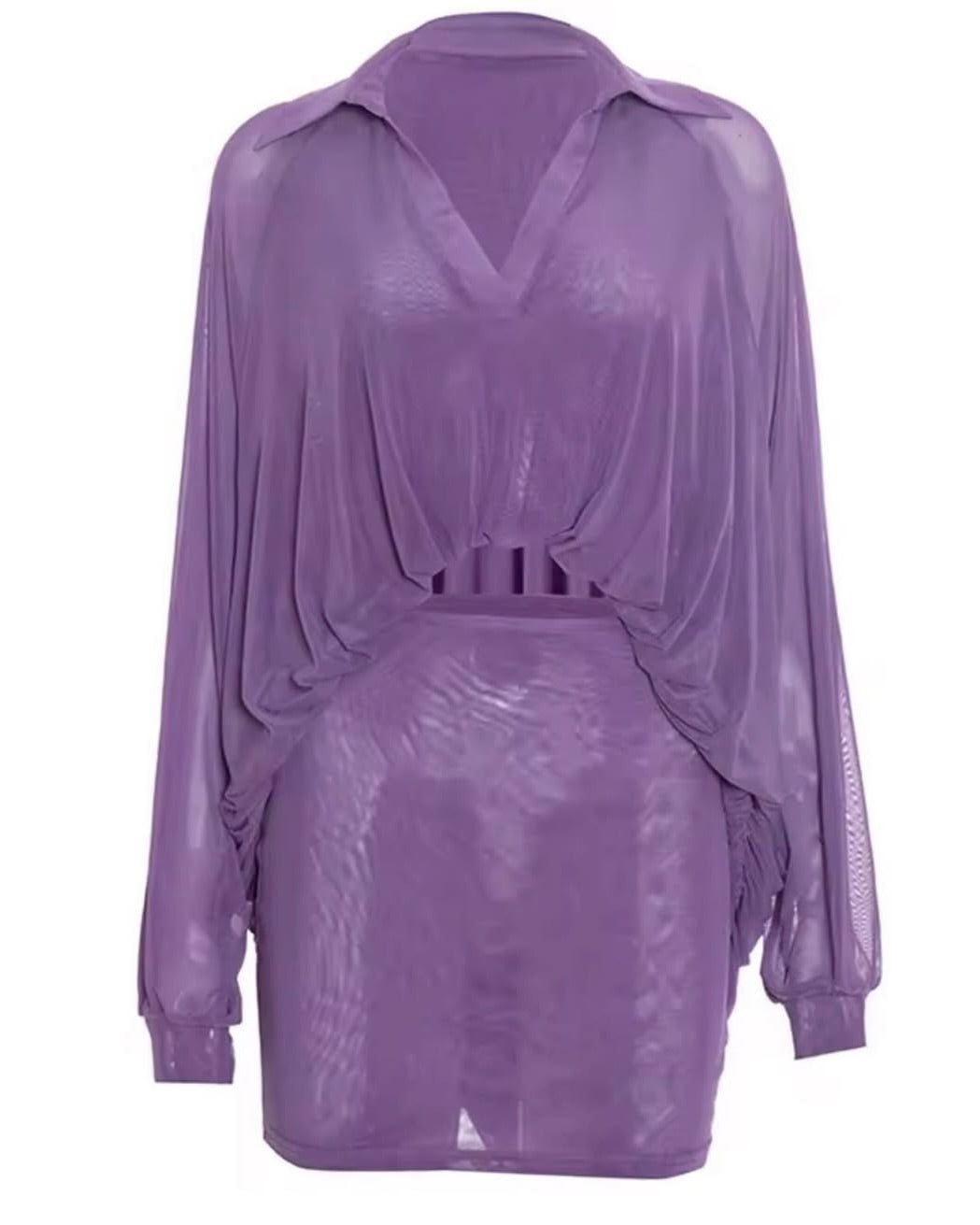 Femme Drape Mini Skirt Set