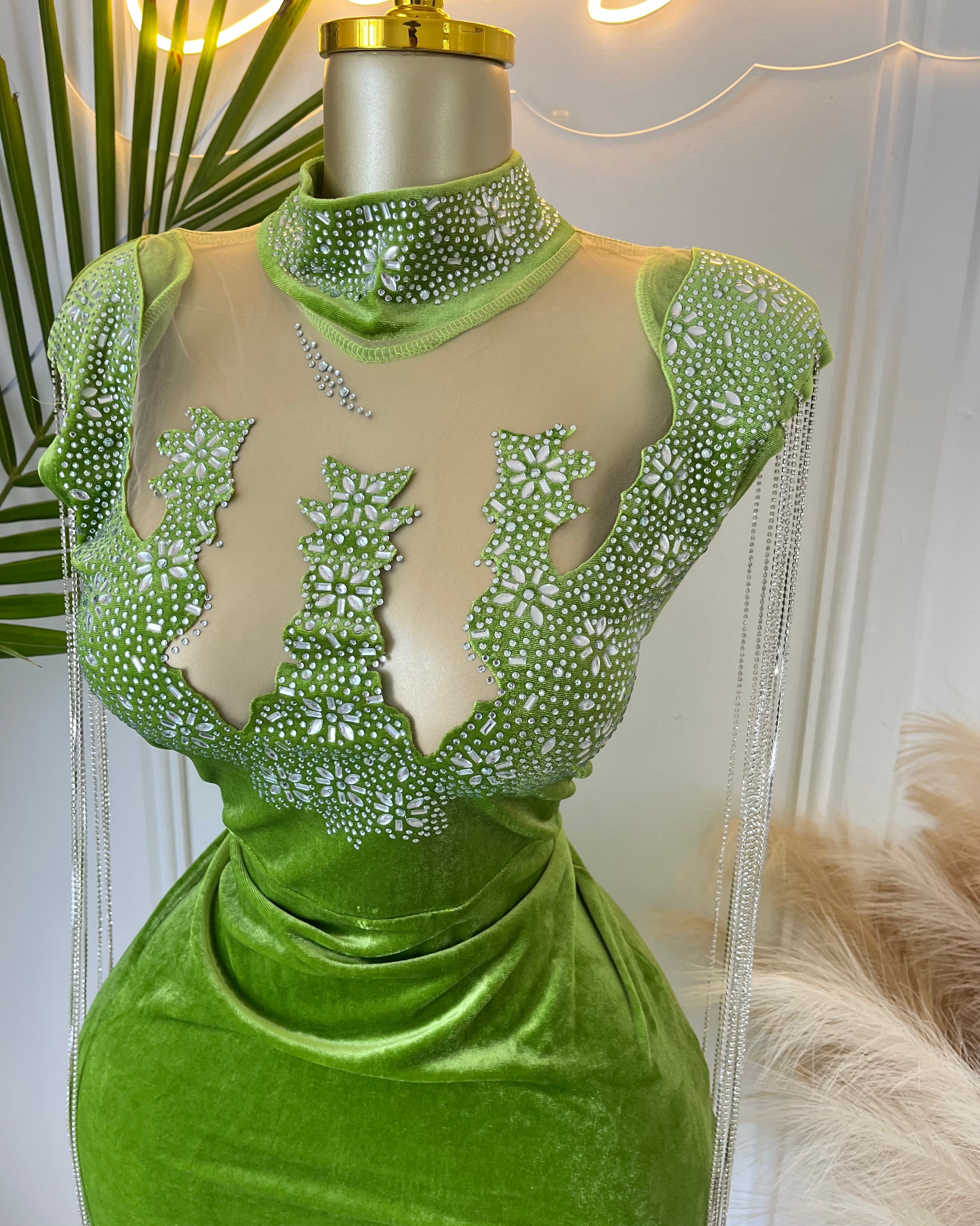 Eara Embellished Mini Dress