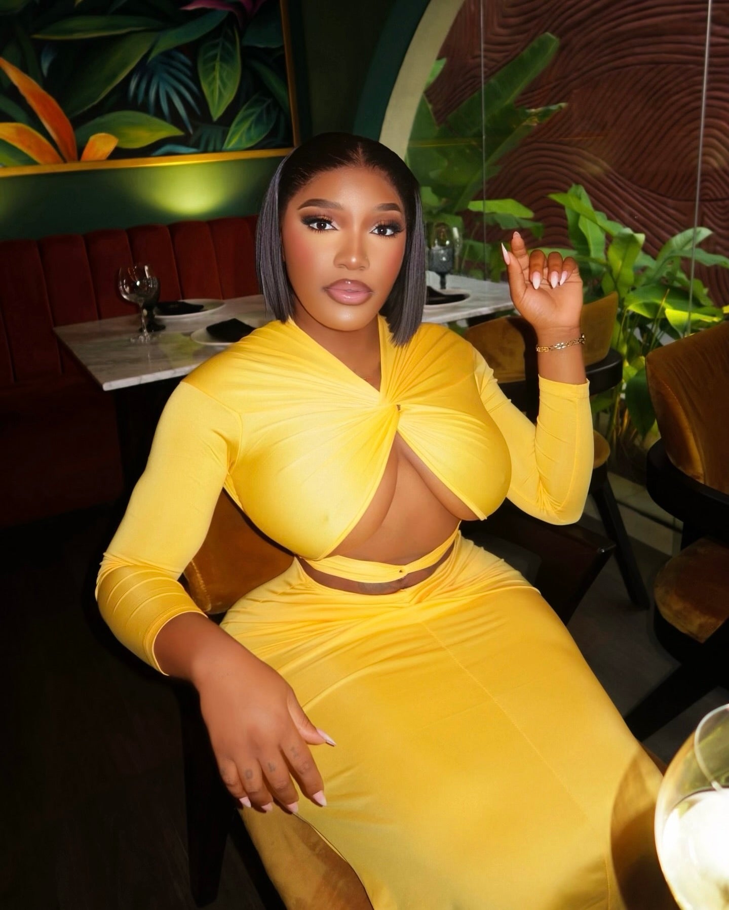 Deja Twist-Front Maxi Two-Piece Set