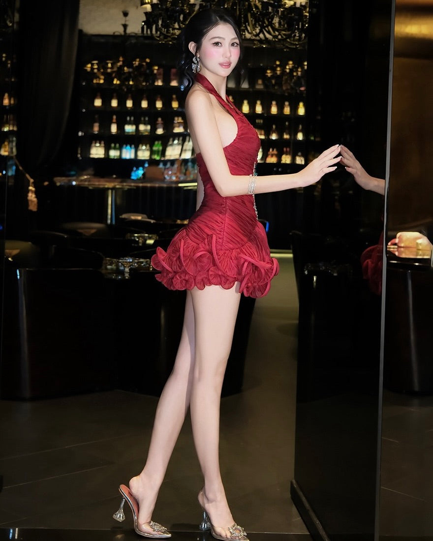Spicy Ruffle Mini Dress