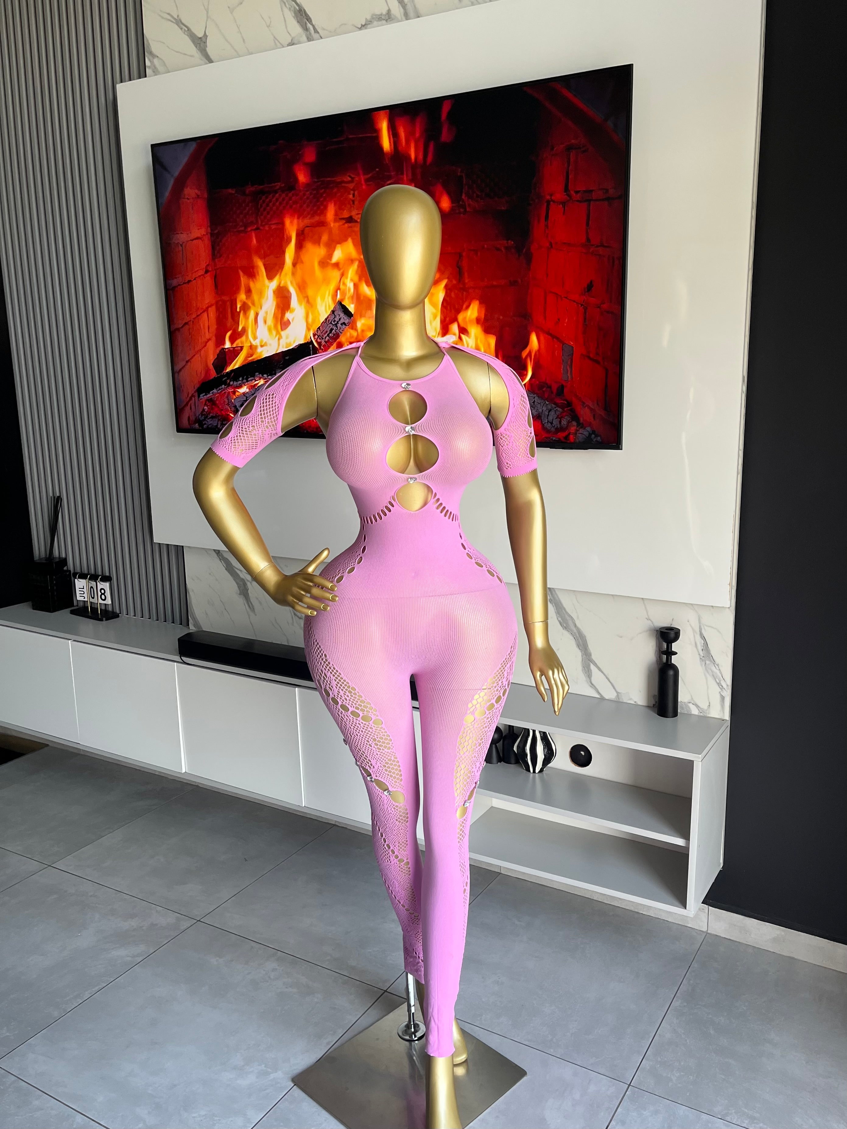 Candy Crush Lace Jumpsuit