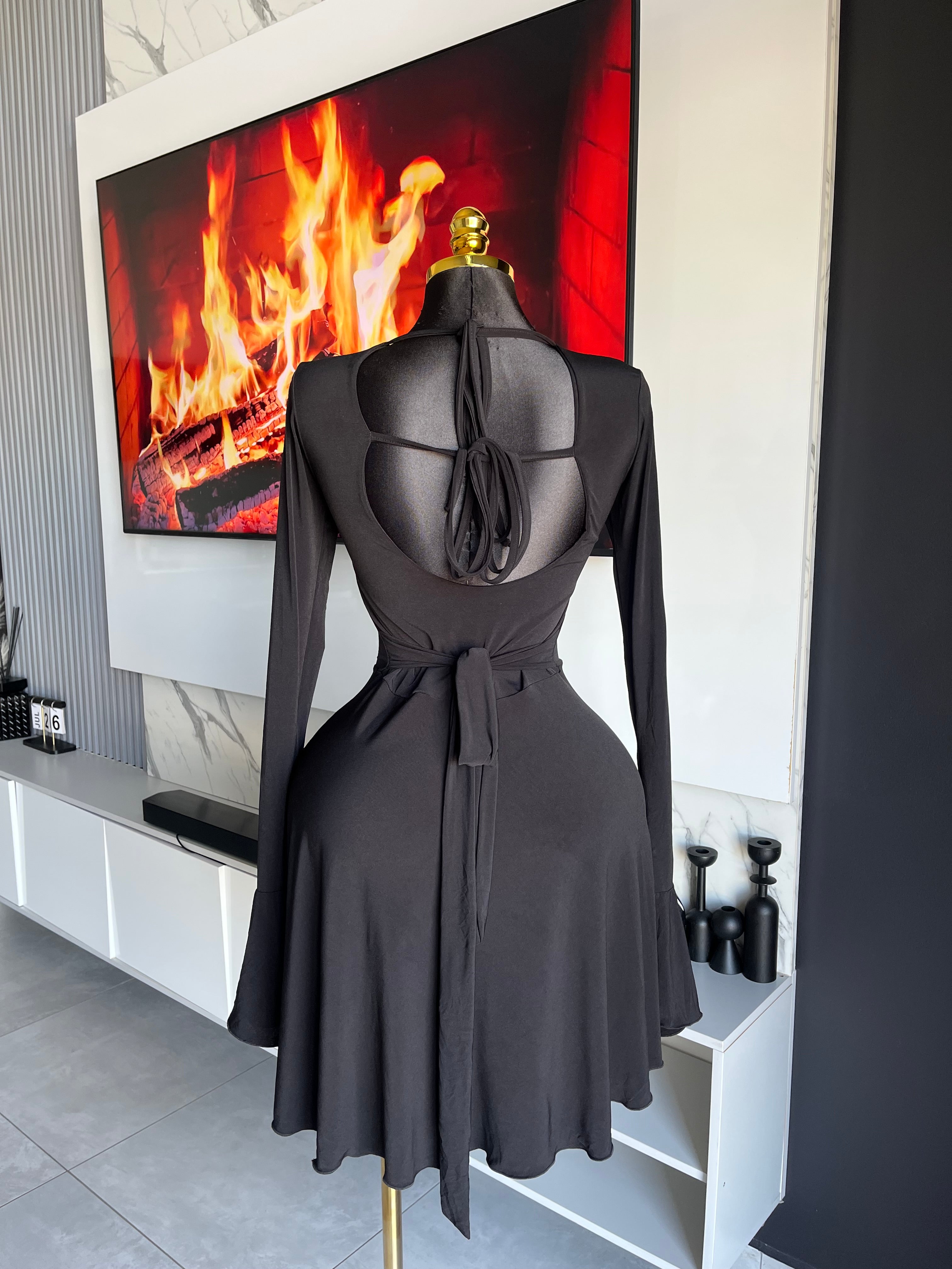 Grace Black Mini Dress