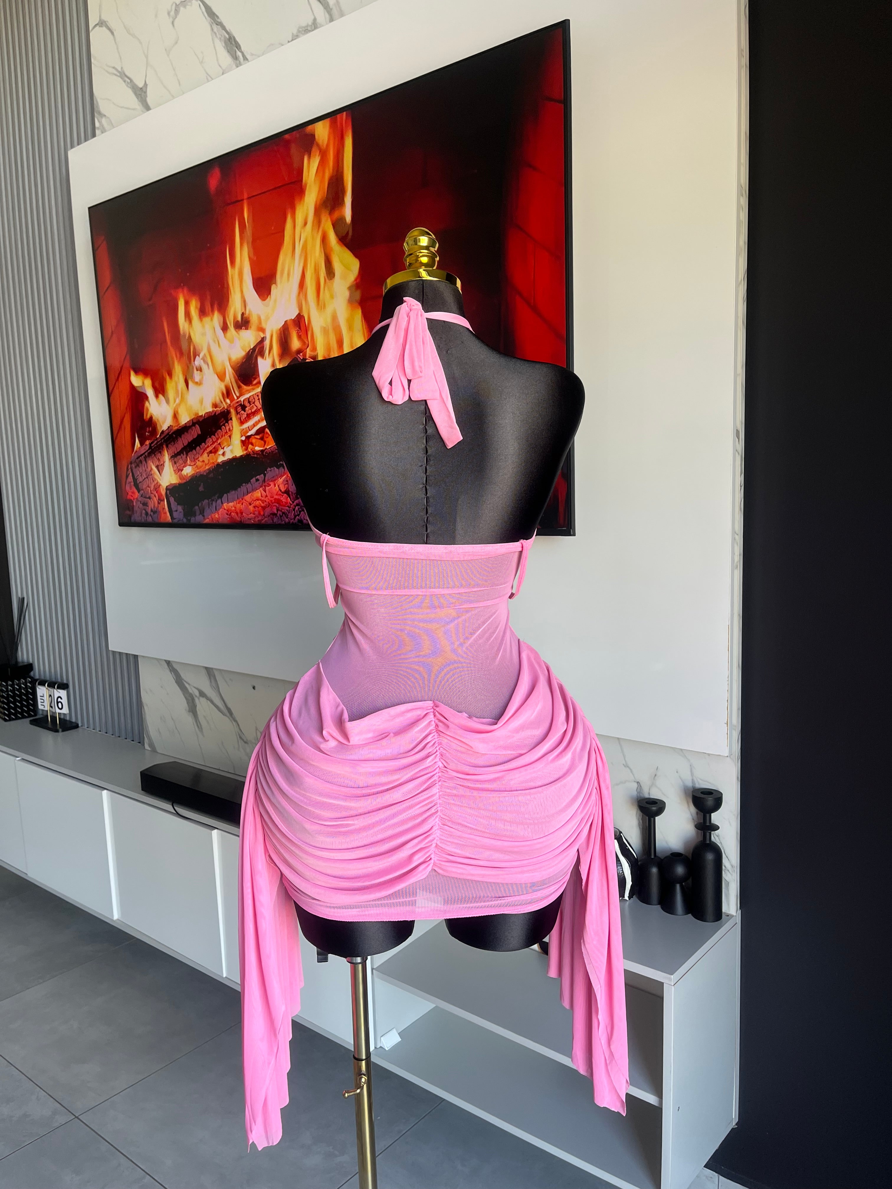 Orla Ruched Cut-Out Mini Set