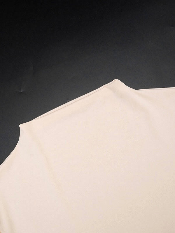 Martini Nude Turtleneck Two-Piece Set