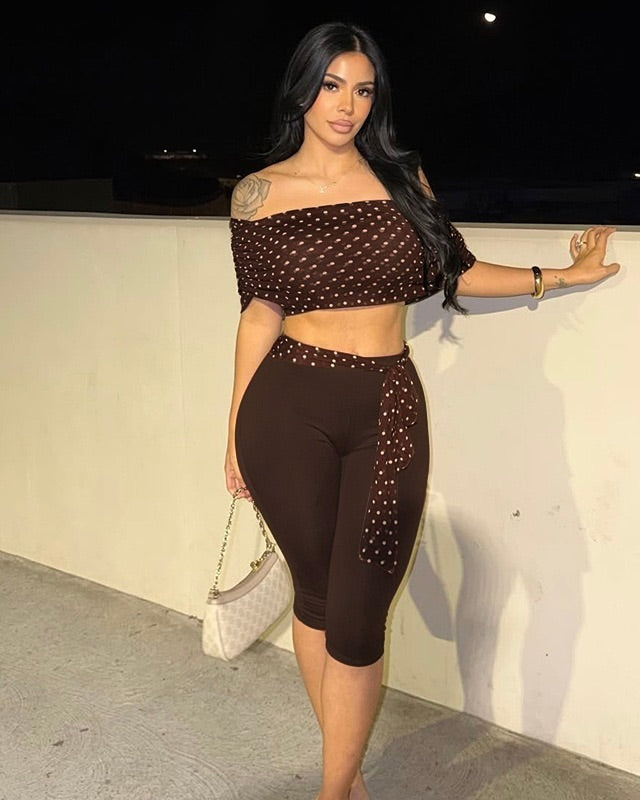 Hallie Polka Dot Capri Set