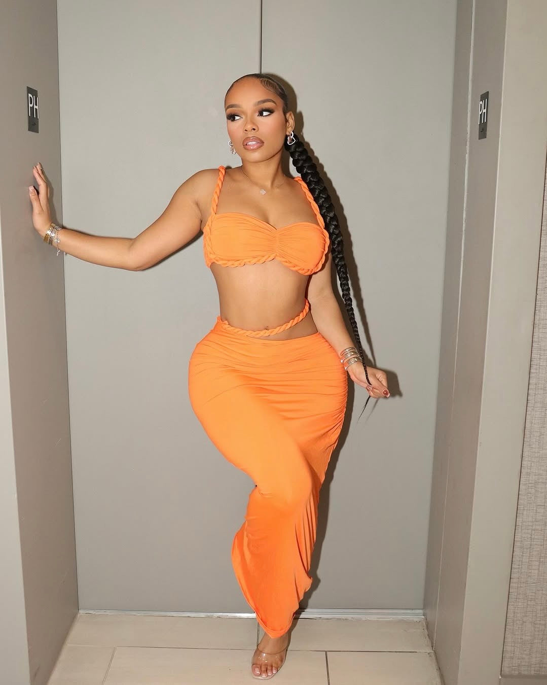 Malina Cutout Maxi Skirt Set