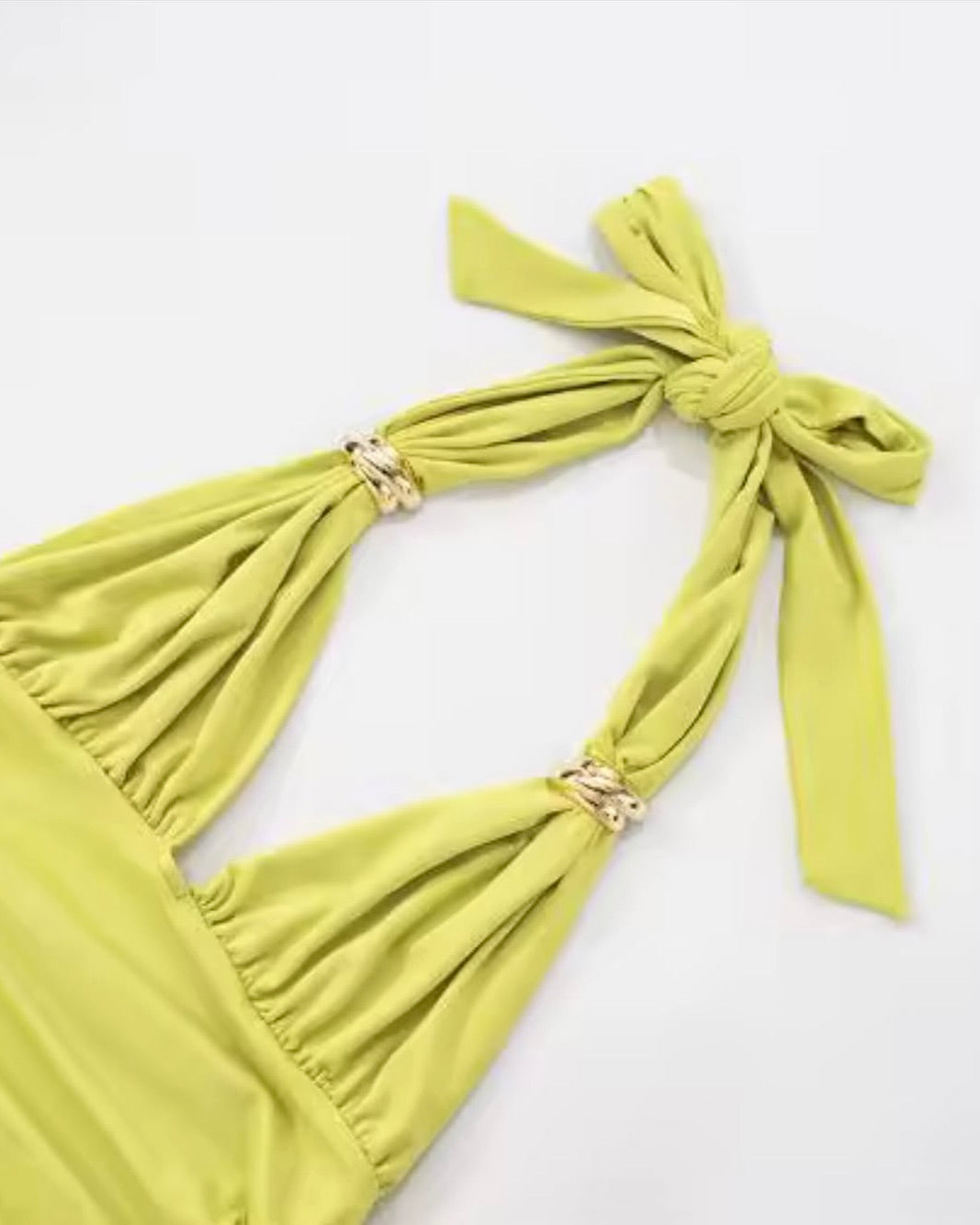 Esme Ruched Halter Mini Dress