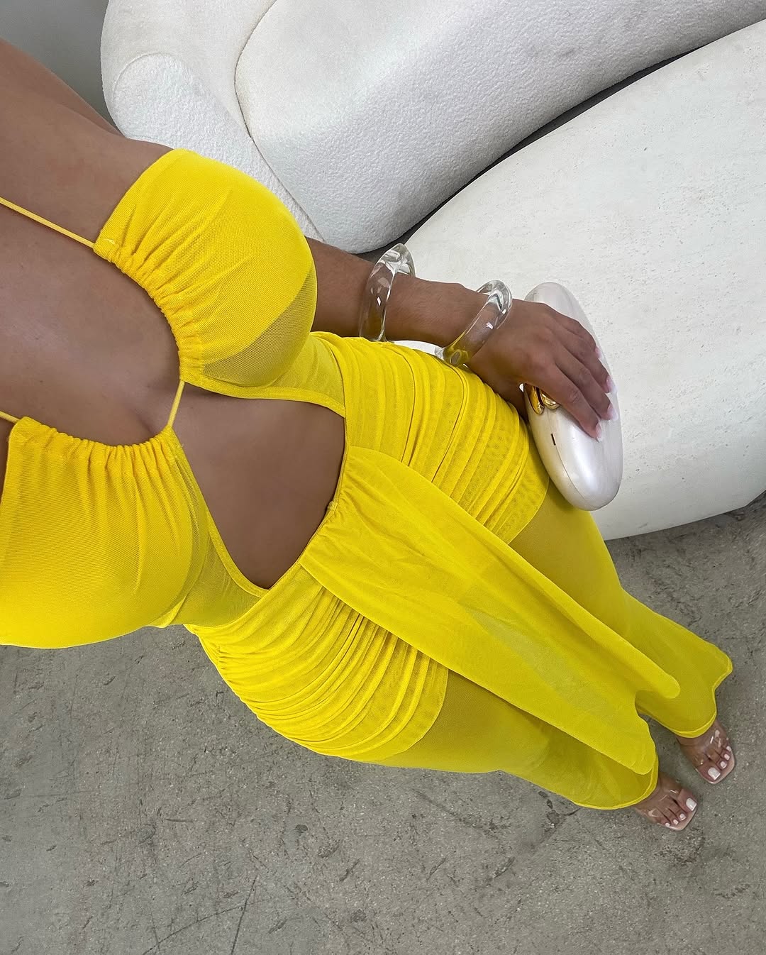 Solstice Sheer Drape Jumpsuit