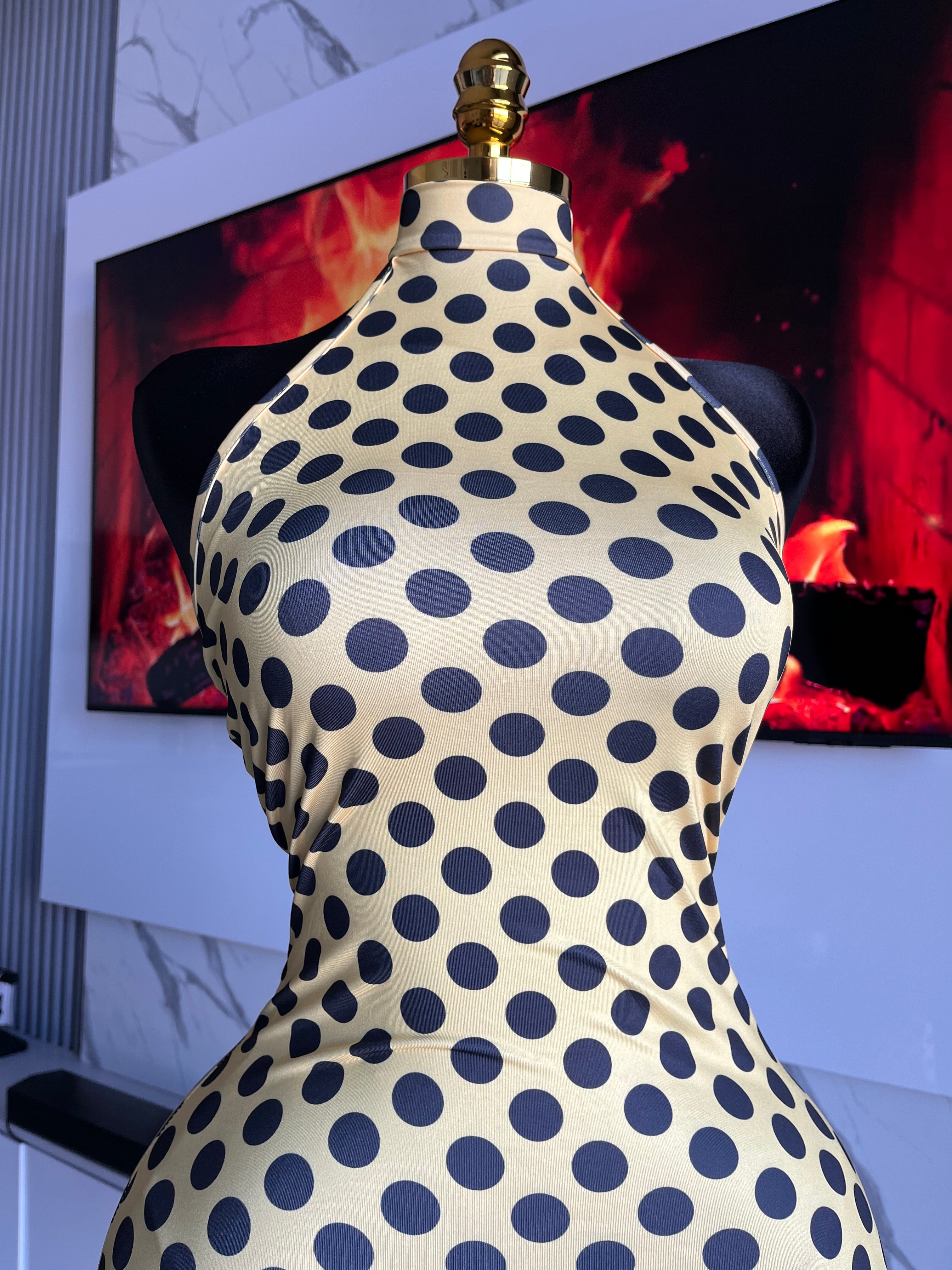Diva Polka Dot Halter Jumpsuit