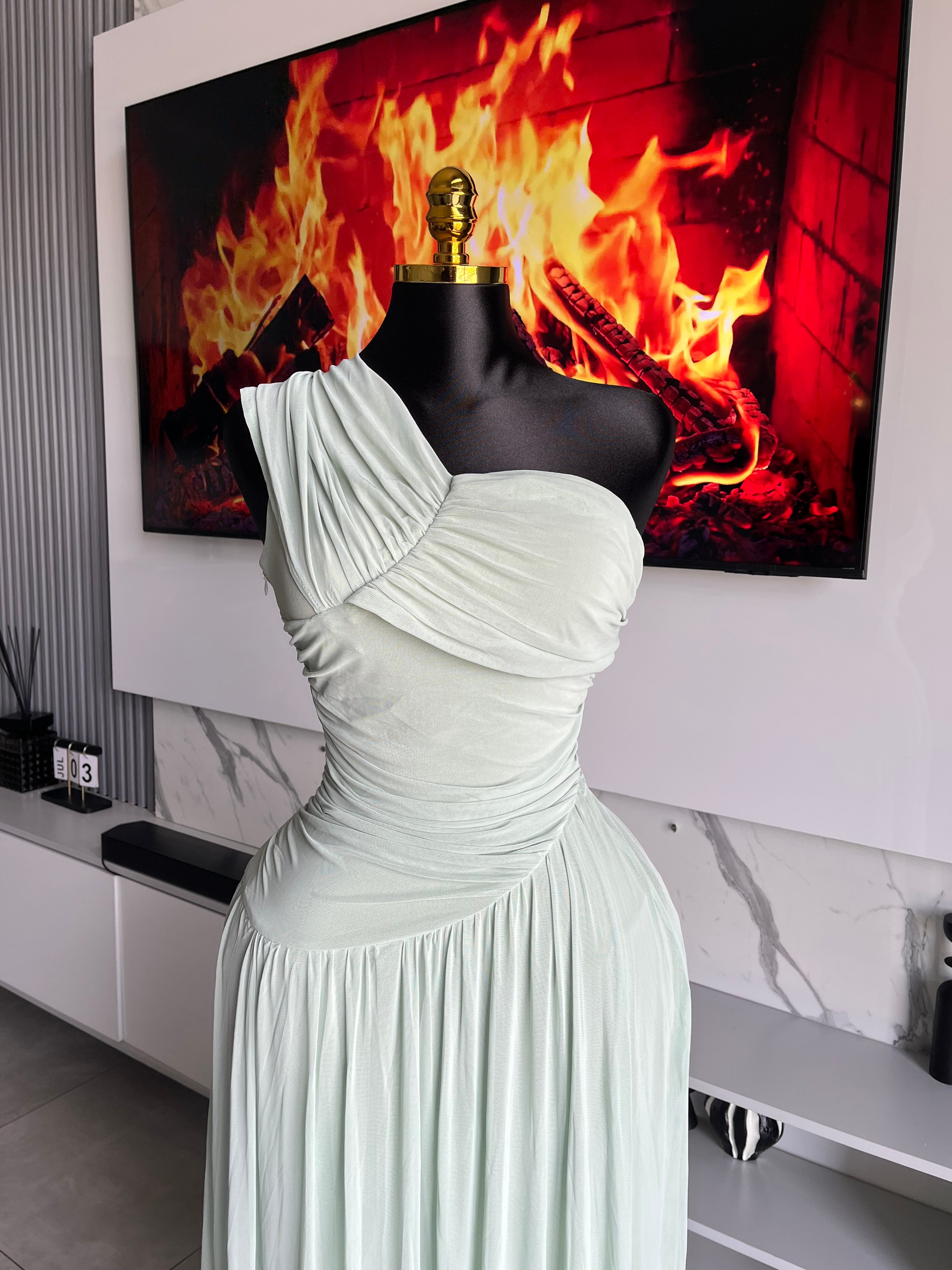 Riviera Pleated Maxi Dress
