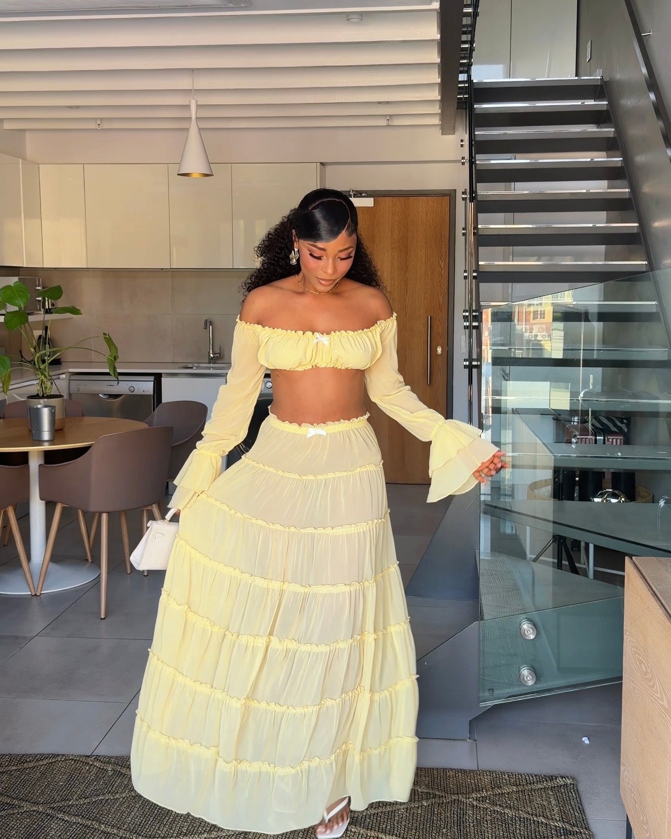 Isla Ivory Two-Piece Maxi Set