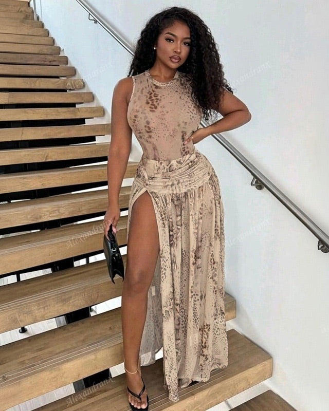 Hailey Printed Maxi Set
