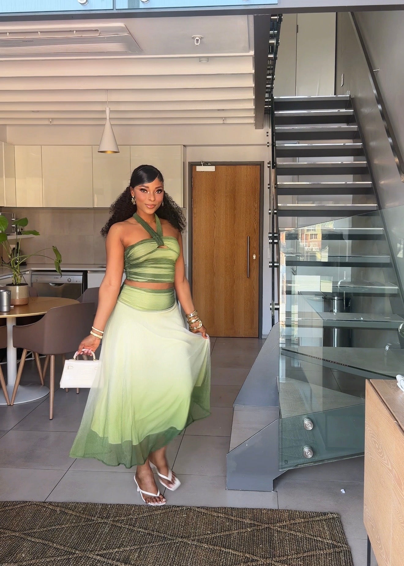 Marisol Ivory Two-Piece Maxi Set