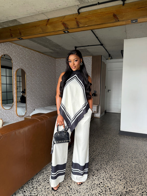 Monique Scarf Halter Pant Set