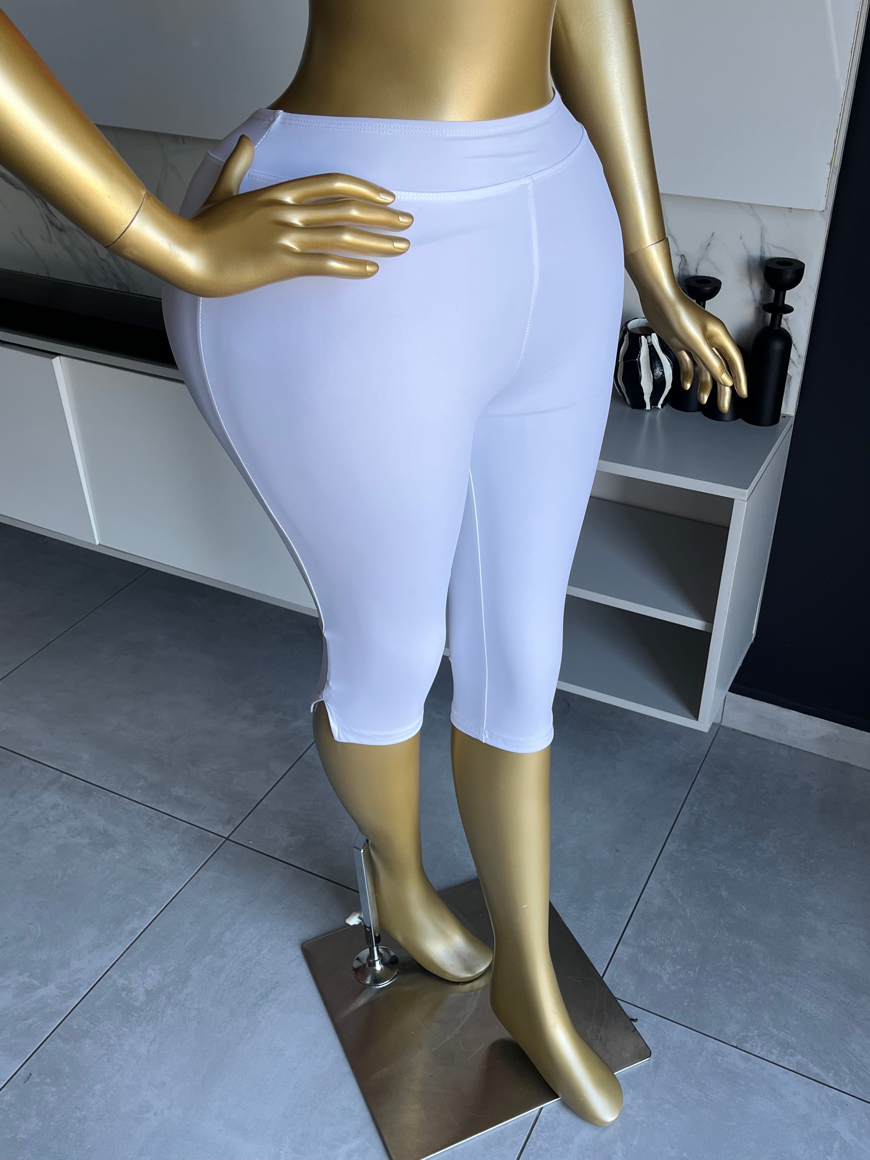 Shayna High-Waist Bodycon Pants White