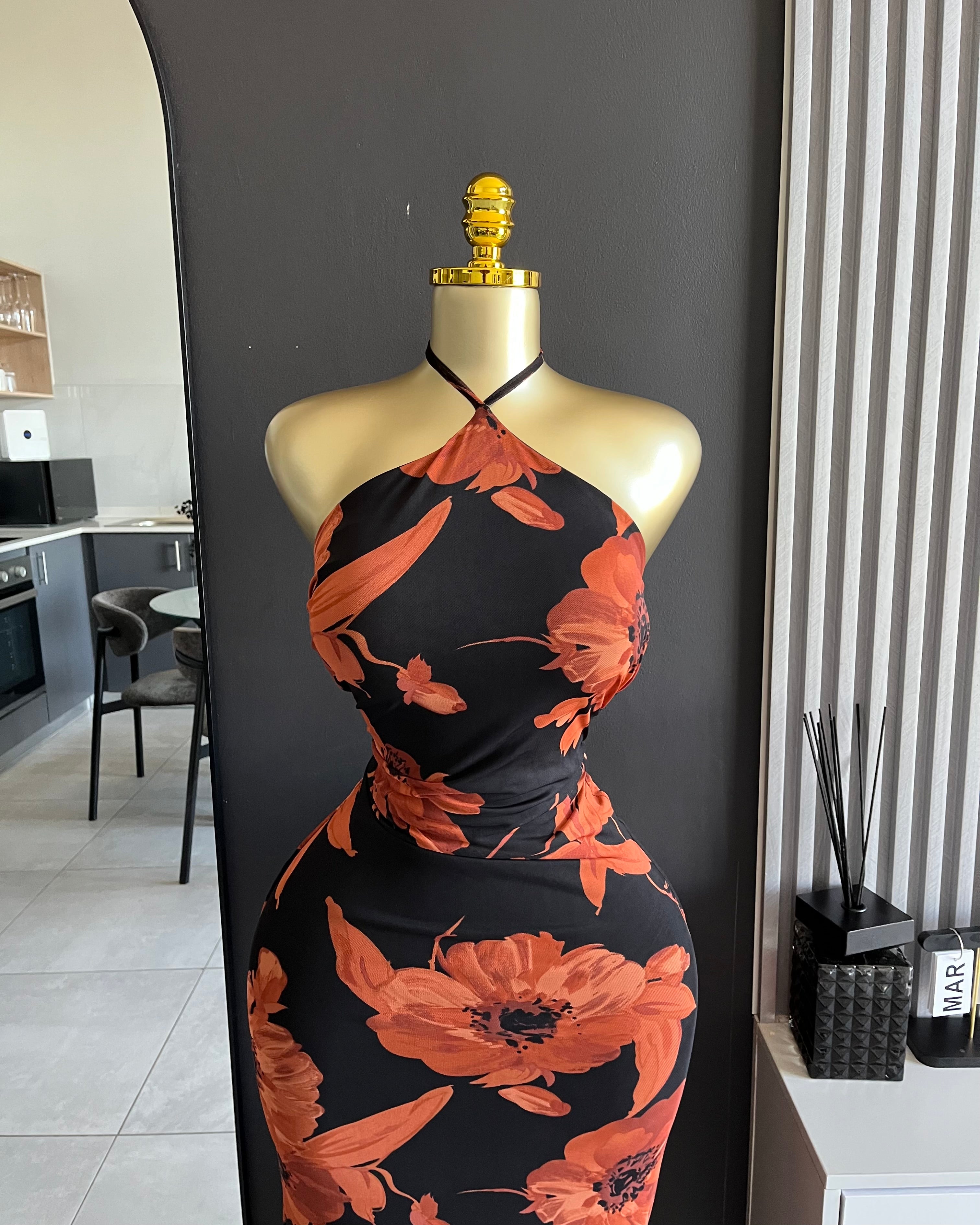 Aurelia Floral Mesh Maxi Dress