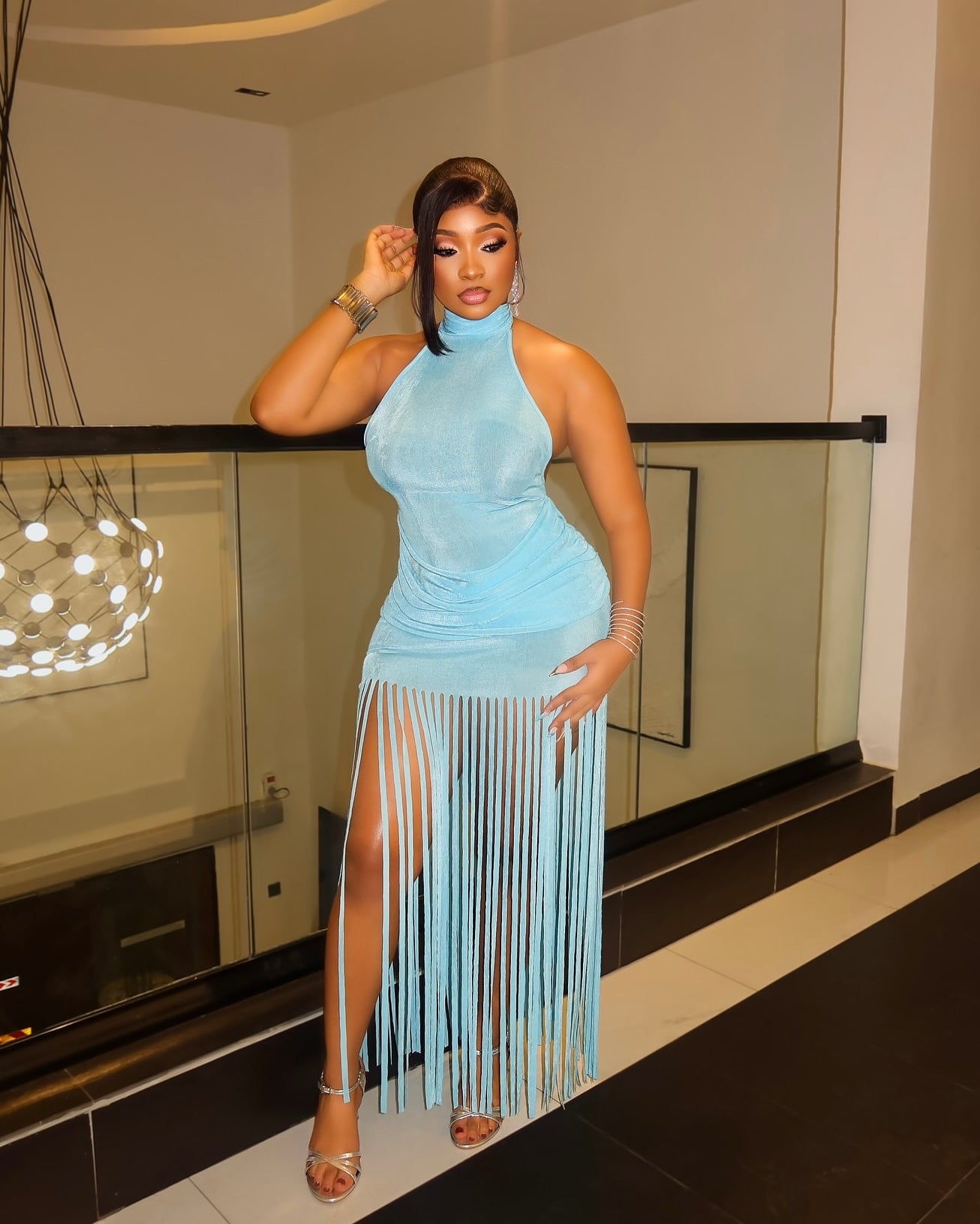 Amoura Fringe Maxi Dress