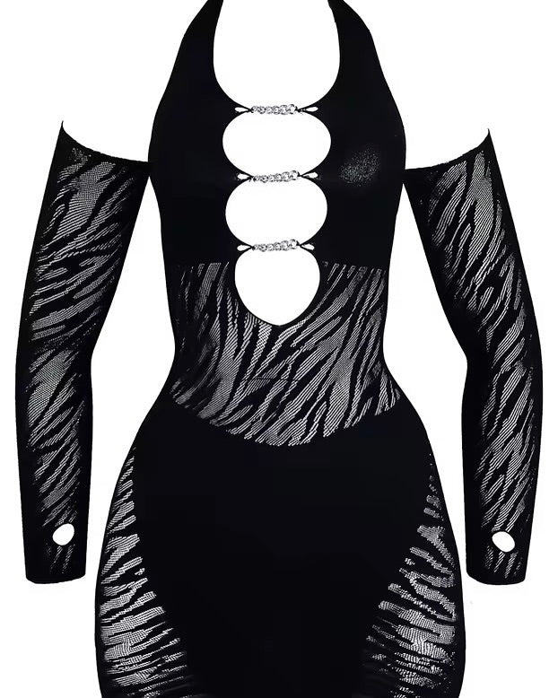 Midnight Chains Mini Dress