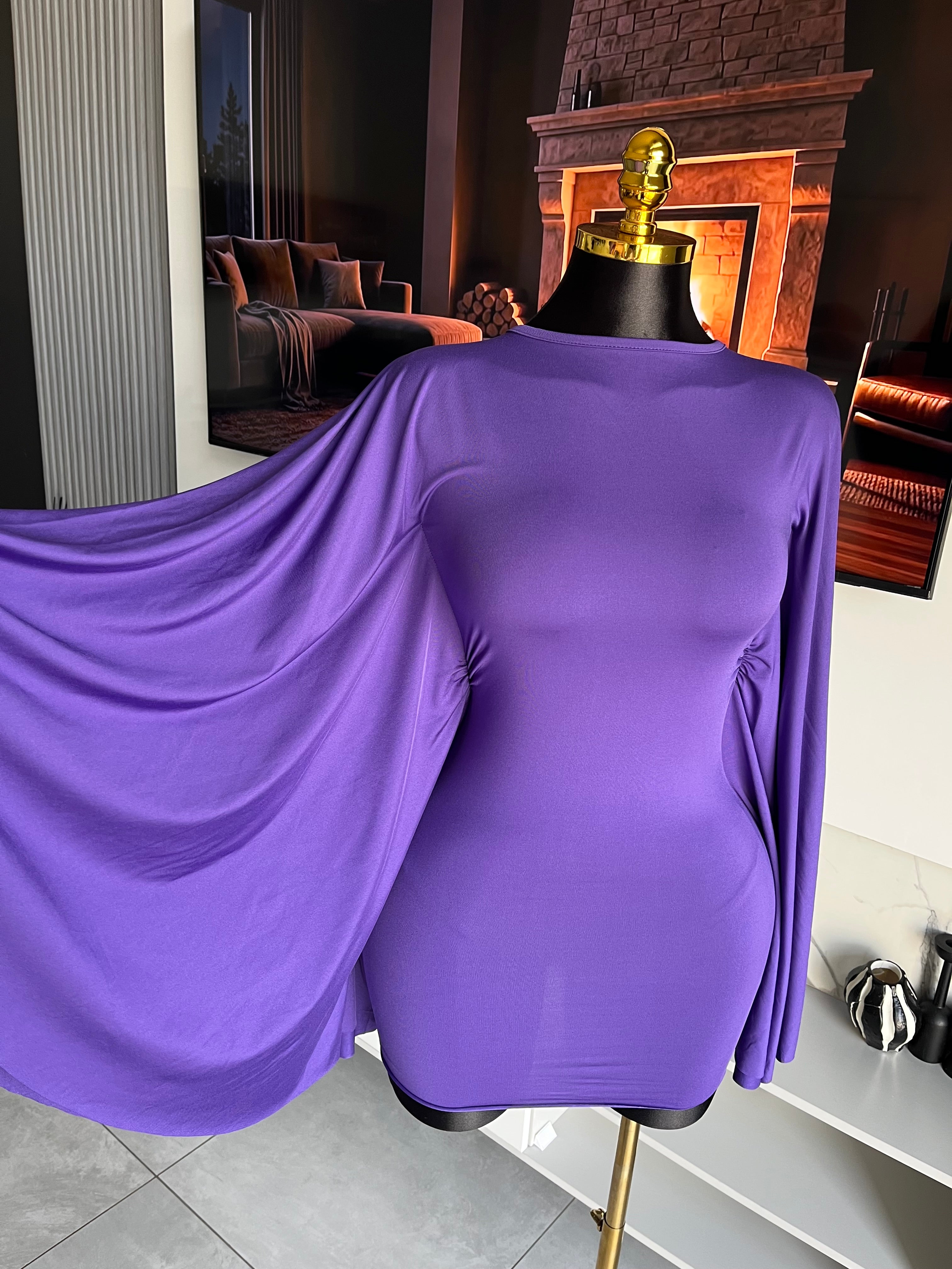 Yaji Batwing Sleeve Mini Dress