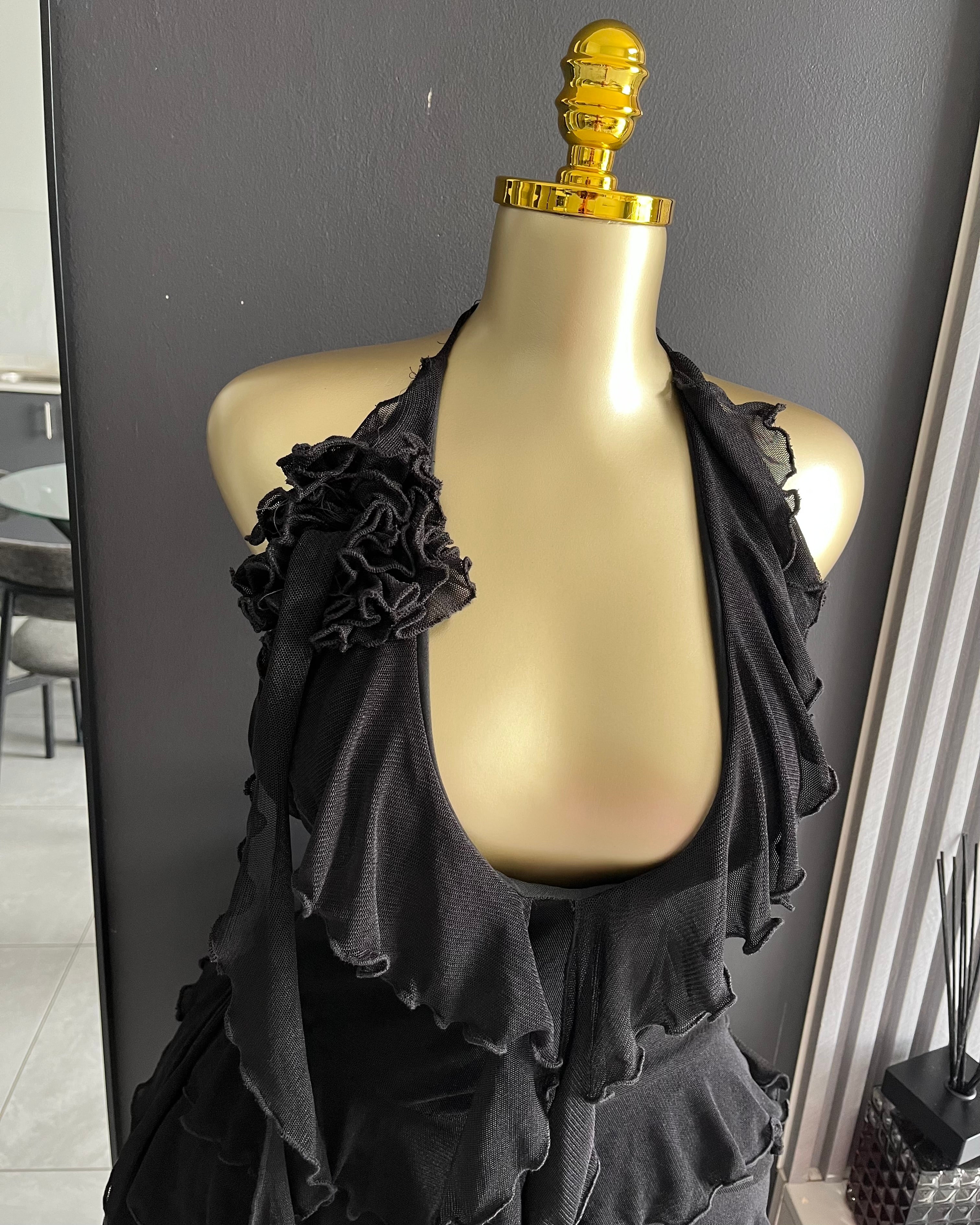 Scarlett Bloom Mini Dress Black