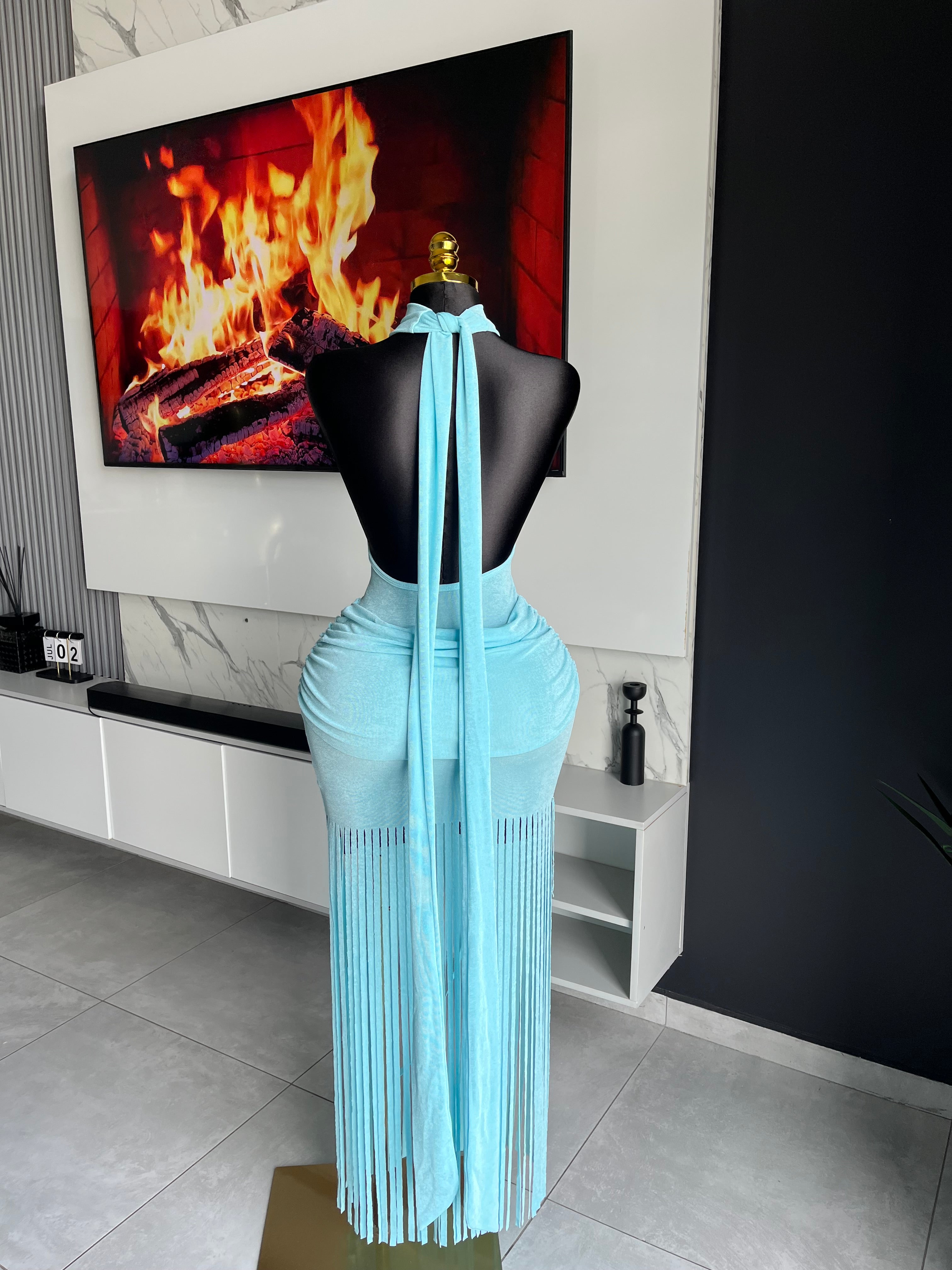 Amoura Fringe Maxi Dress