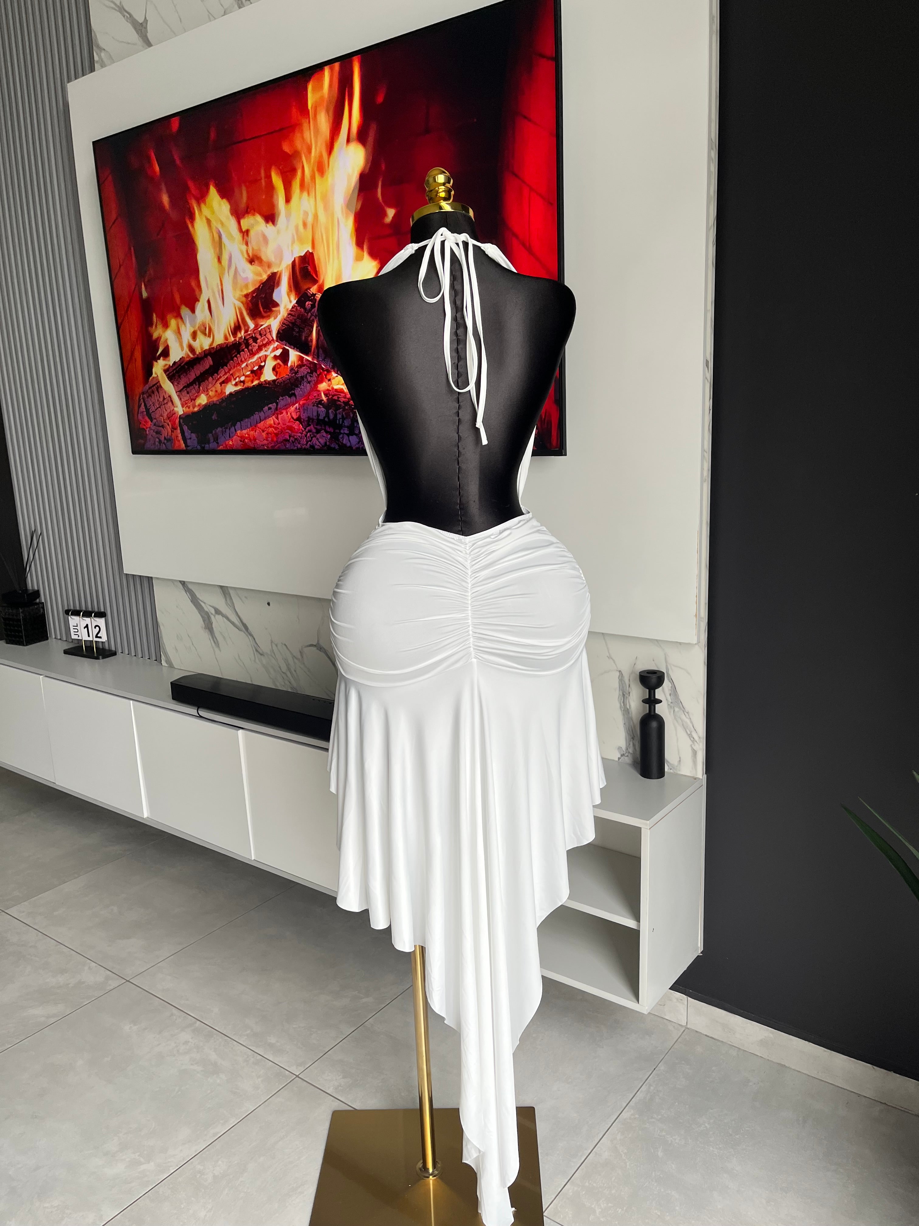 Zola Draped High-Low Maxi Dress