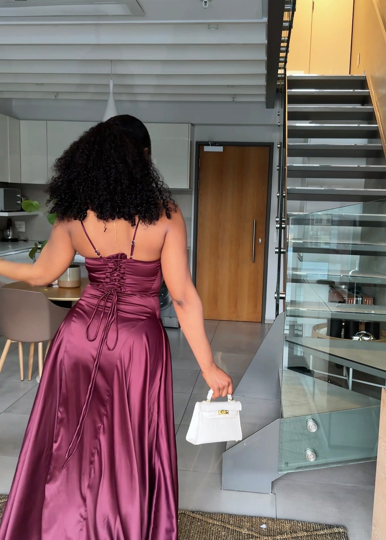 Vivienne Satin Corset Maxi Dress