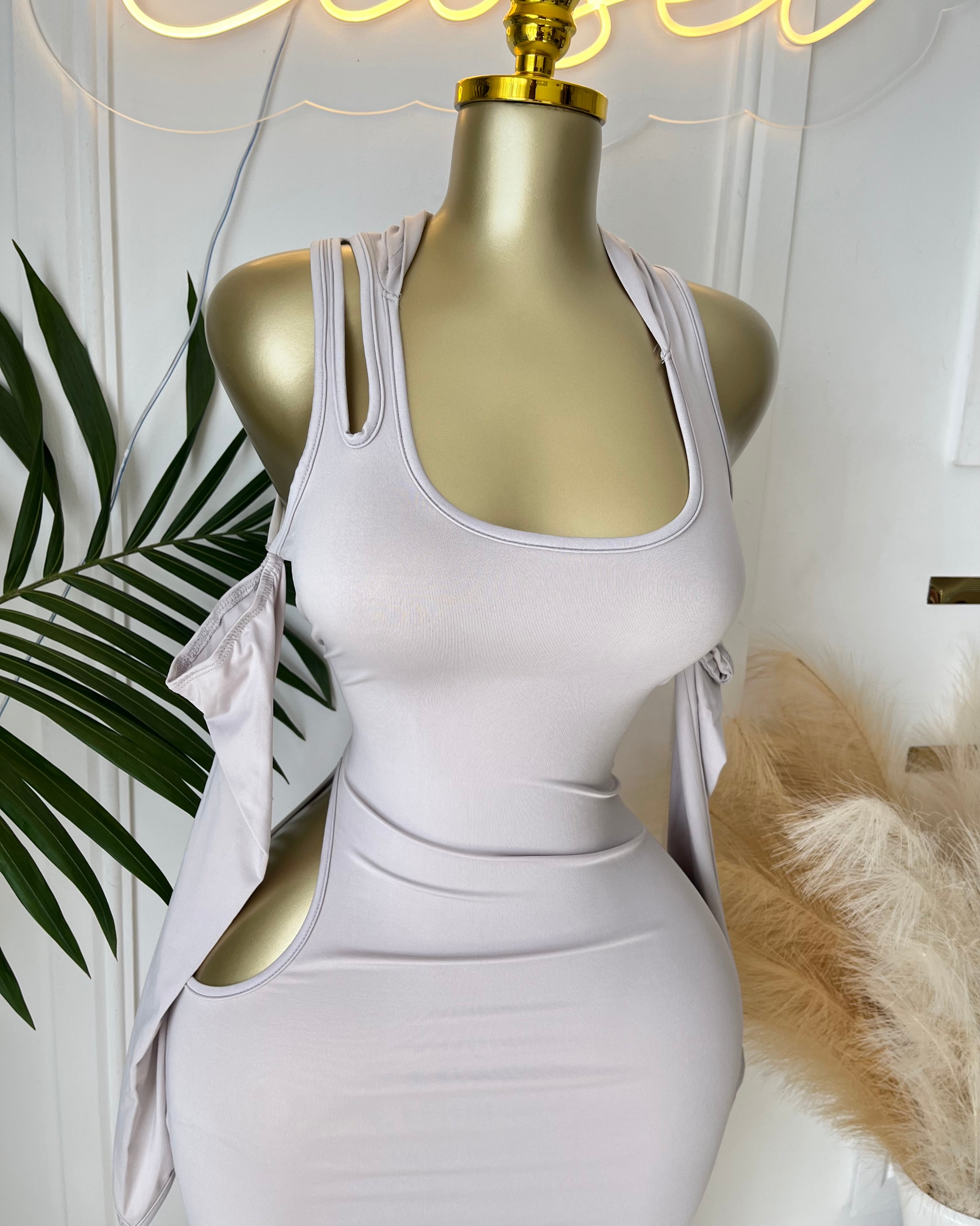 Aziza Ruched Midi Dress