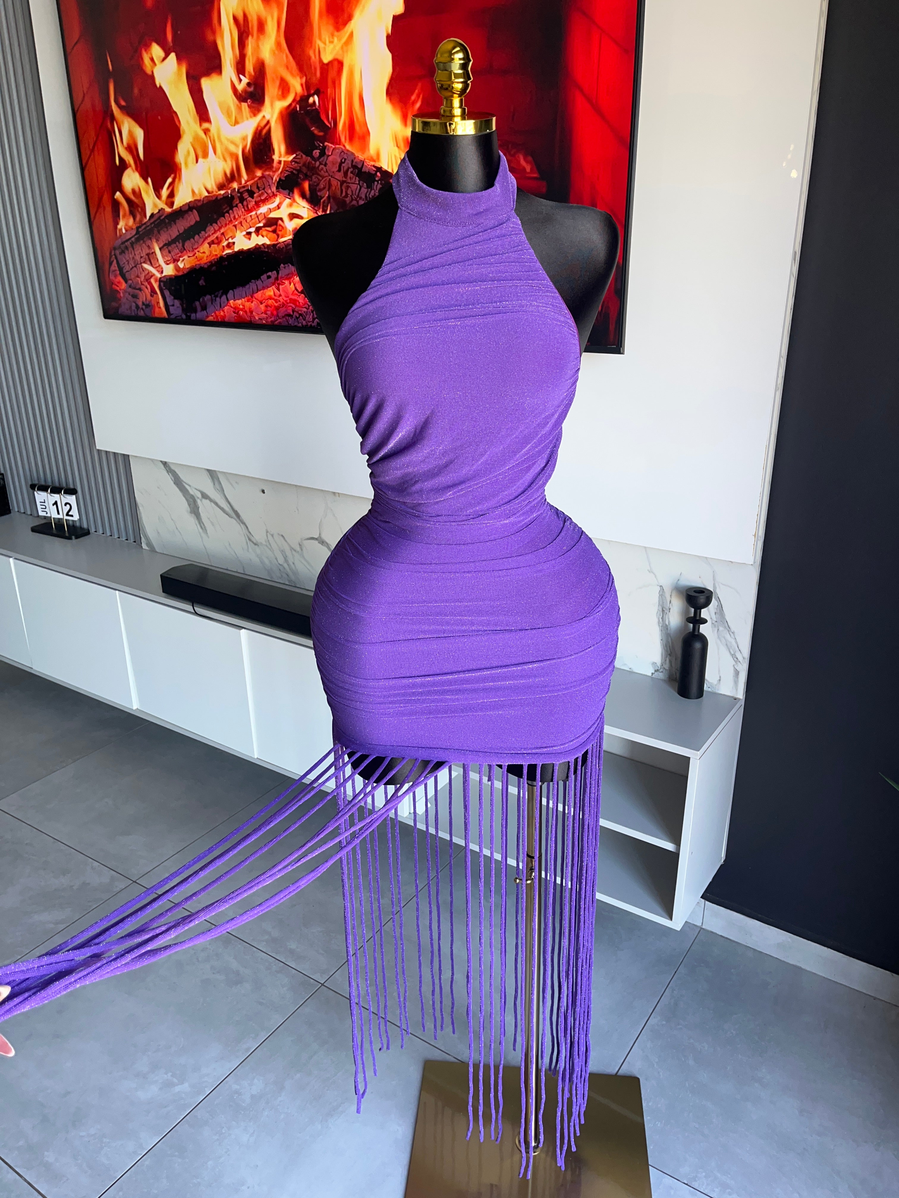 Gizelle Fringe Mini Dress