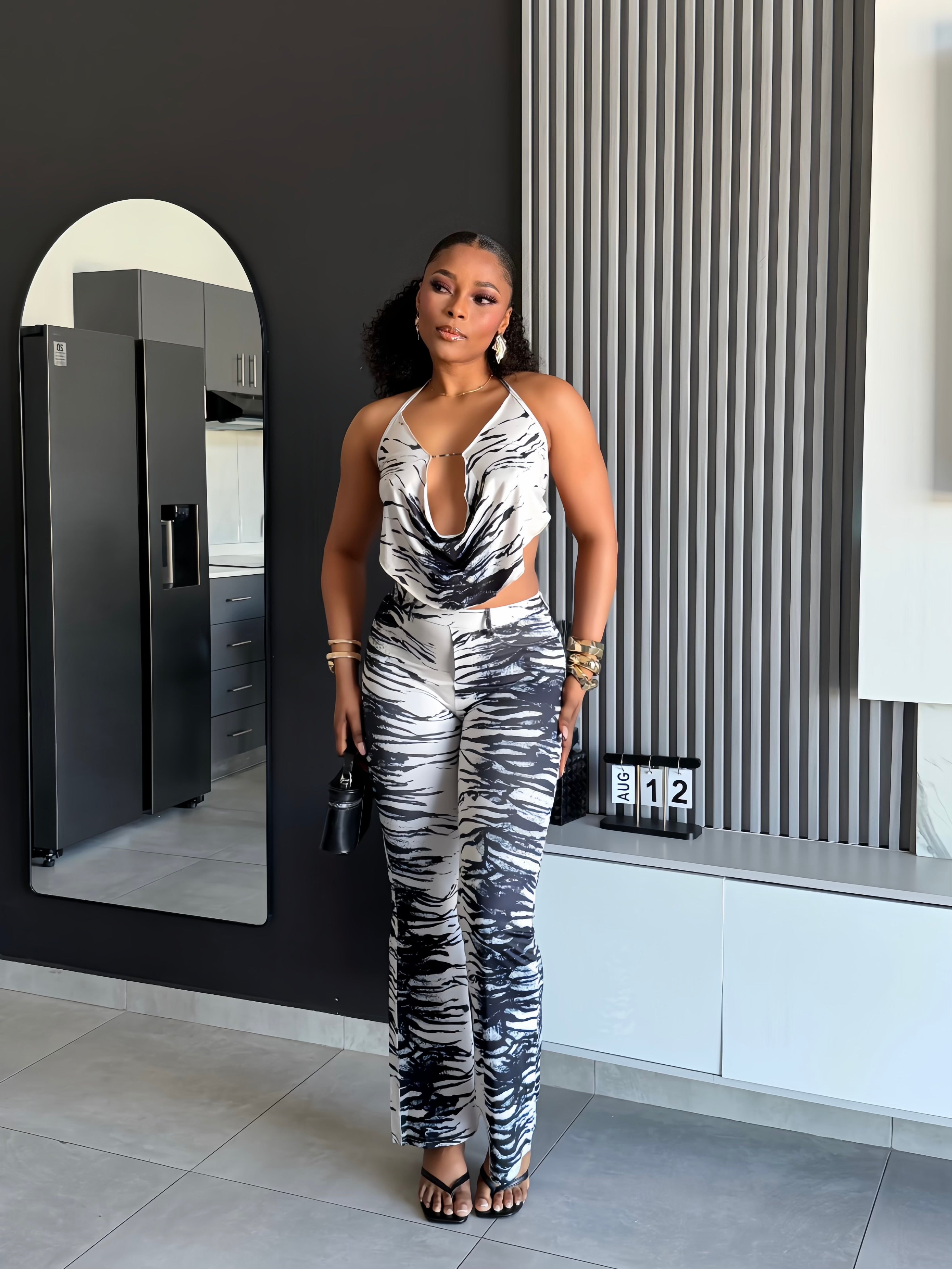 Maui Marble Print Pant Set